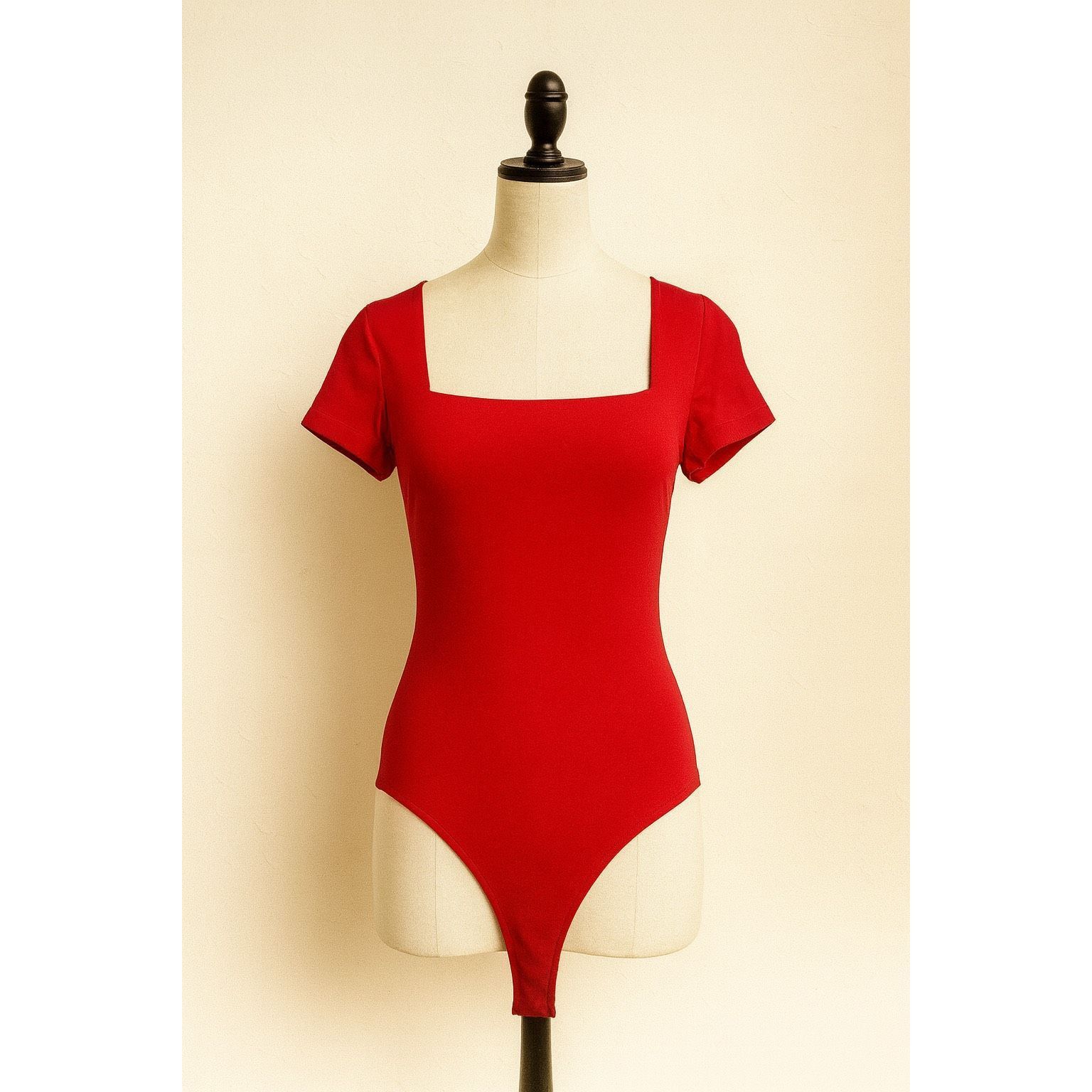 Other Qinsen Red Square Neck Short Sleeve Bodysuit Size M / US 6-8 / IT 42-44 - 1 Thumbnail