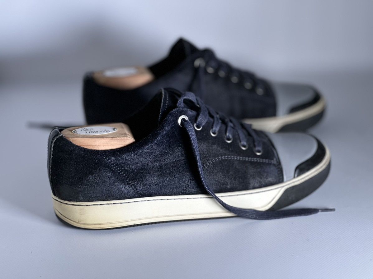 Lanvin Lanvin Blue/Black Suede and Patent Leather Low Top Sneakers Size US 6 / EU 39 - 19 Thumbnail