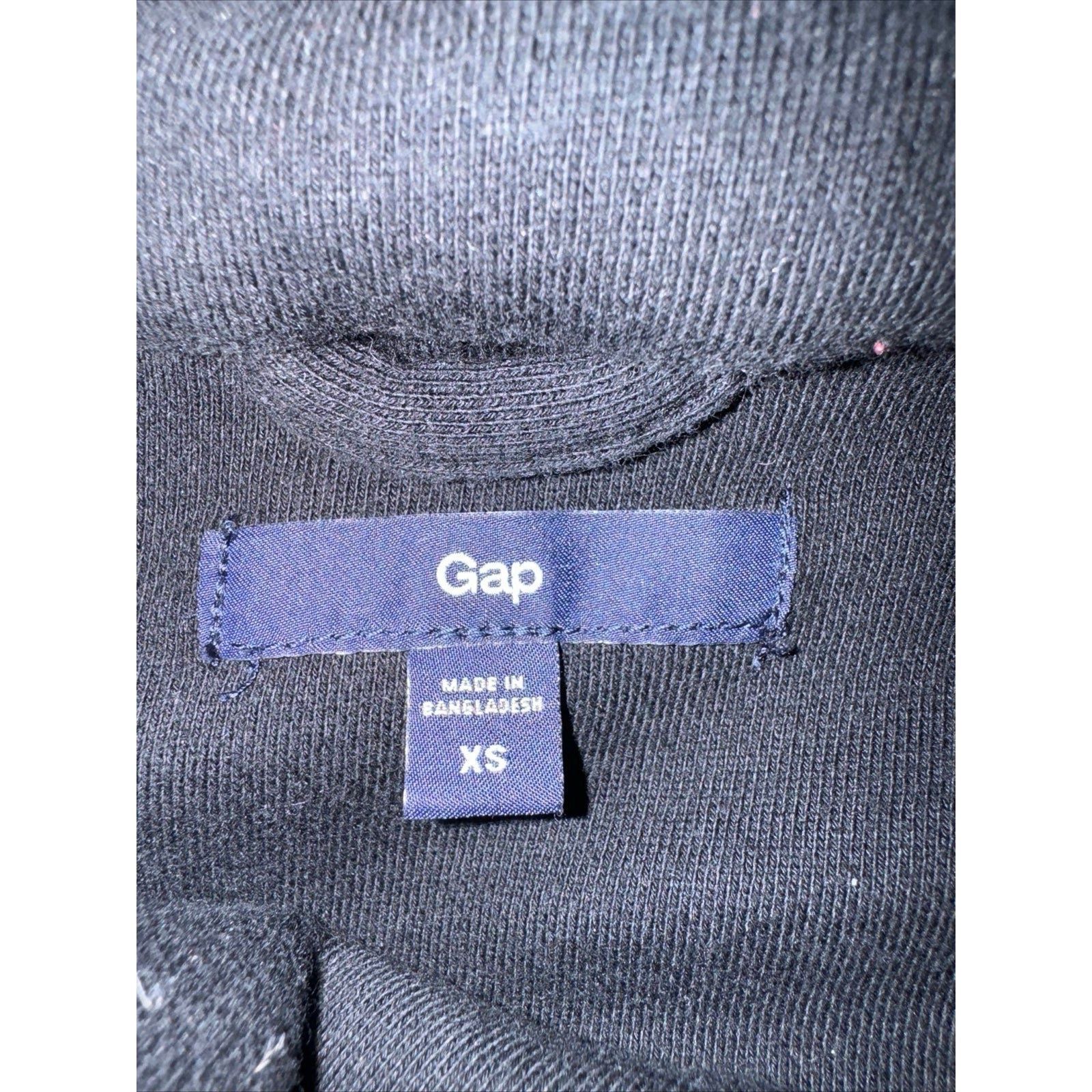 Gap Gap Womens Motorcycle Biker Jacket Black Asymmetric Zip Pock Size XS / US 0-2 / IT 36-38 - 2 Thumbnail