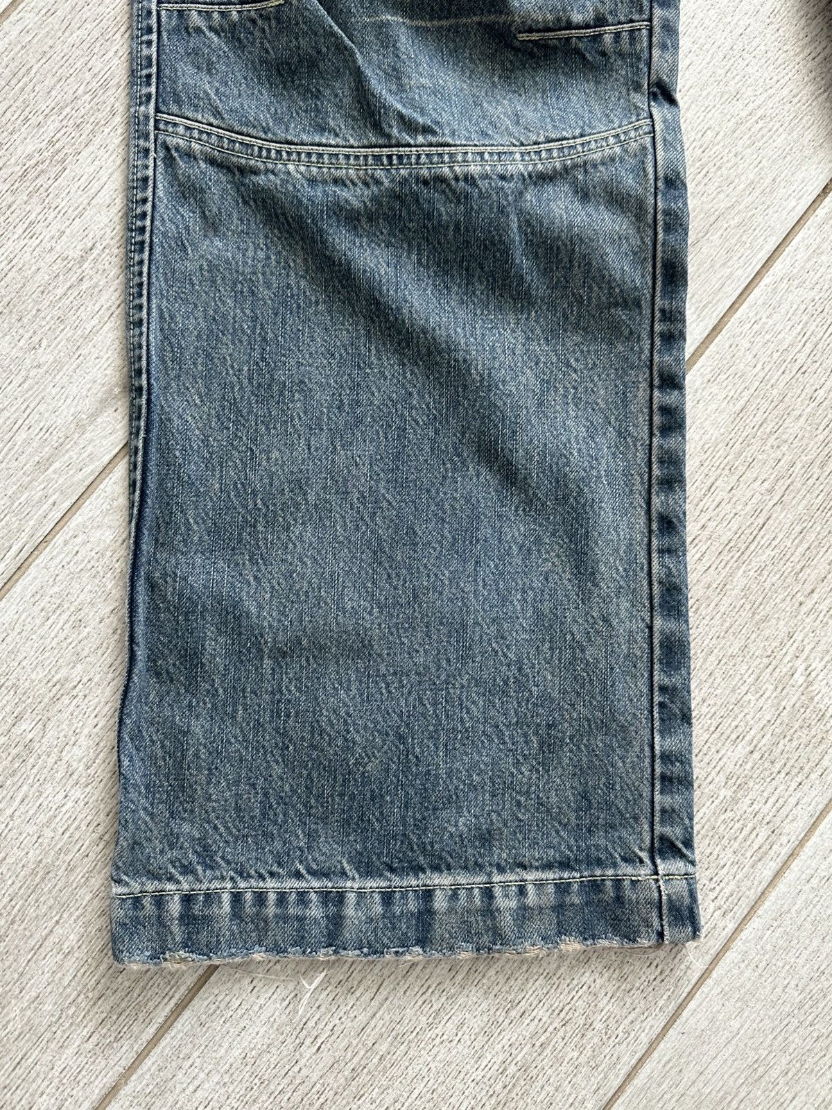 Other Vintage Y2K Clockhouse Mud Wash Denim Biker Jeans Baggy Fit Size US 36 / EU 52 - 6 Thumbnail
