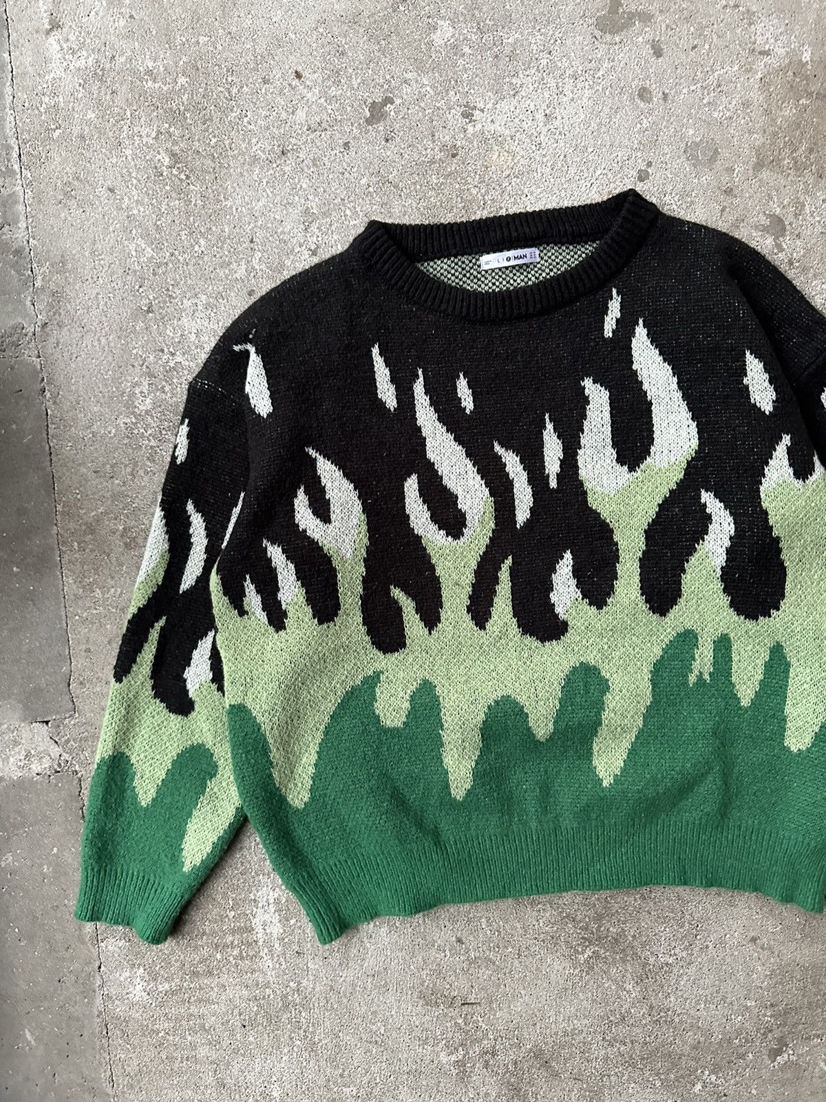 Japanese Brand Y2k Flame Knit Sweater Size US S / EU 44-46 / 1 - 2 Thumbnail