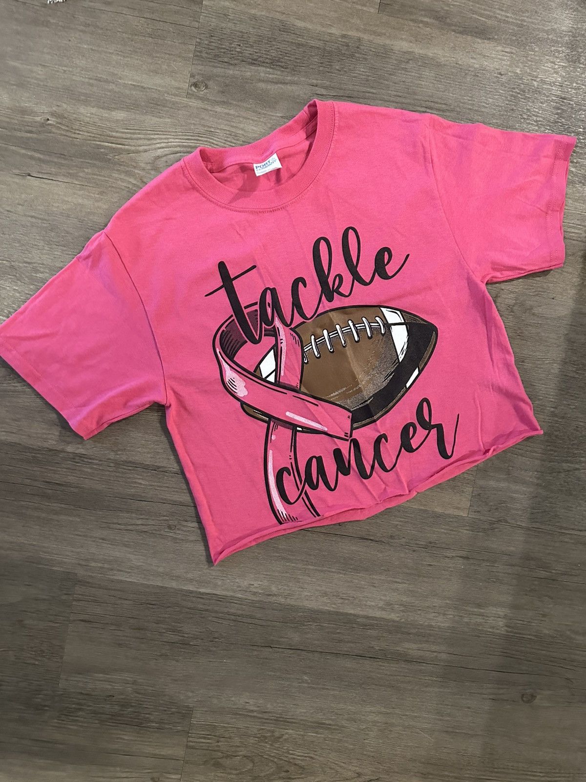 Other NWT Pink October Tackle Cancer Crop Shirt For Women Size S Size S / US 4 / IT 40 - 3 Thumbnail