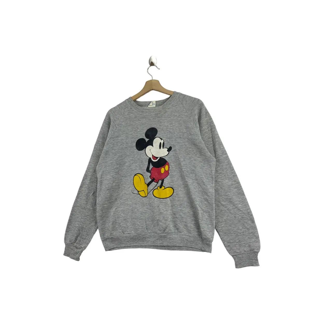 Disney Vintage 80’ MICKEY MOUSE DISNEY Stand Pose Sweatshirt Size L / US 10 / IT 46 - 2 Thumbnail