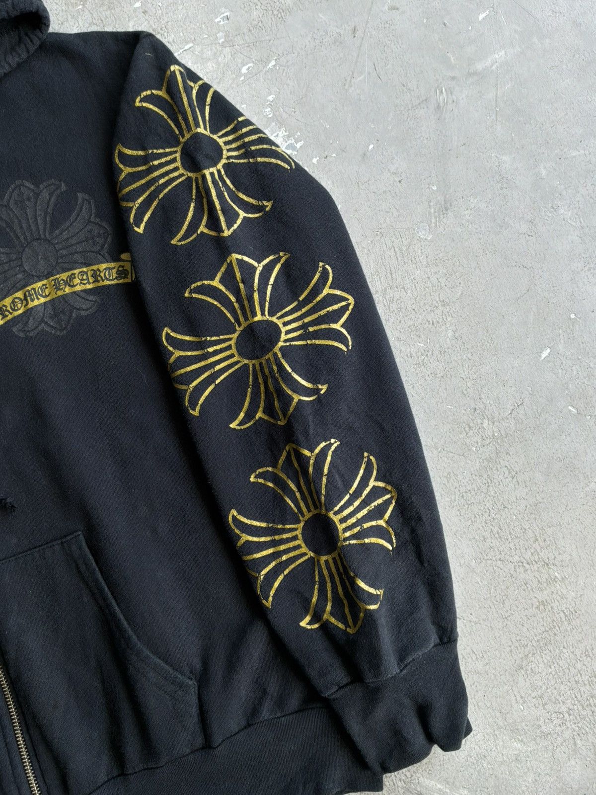 Chrome Hearts Chrome Hearts - Cracked Logo Horseshoe - Zip Hoodie Size US S / EU 44-46 / 1 - 7 Thumbnail