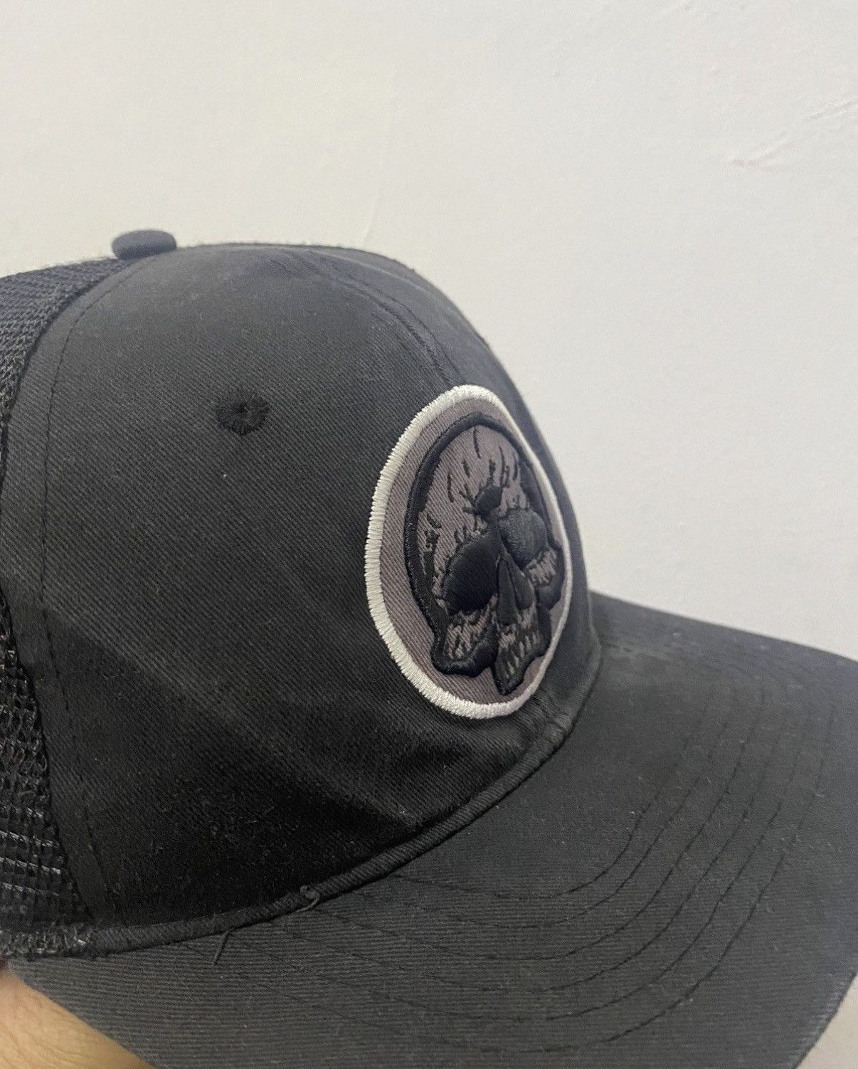 Japanese Brand VTG JACK Brand Skull Overprints Trucker Hat Size ONE SIZE - 5 Thumbnail
