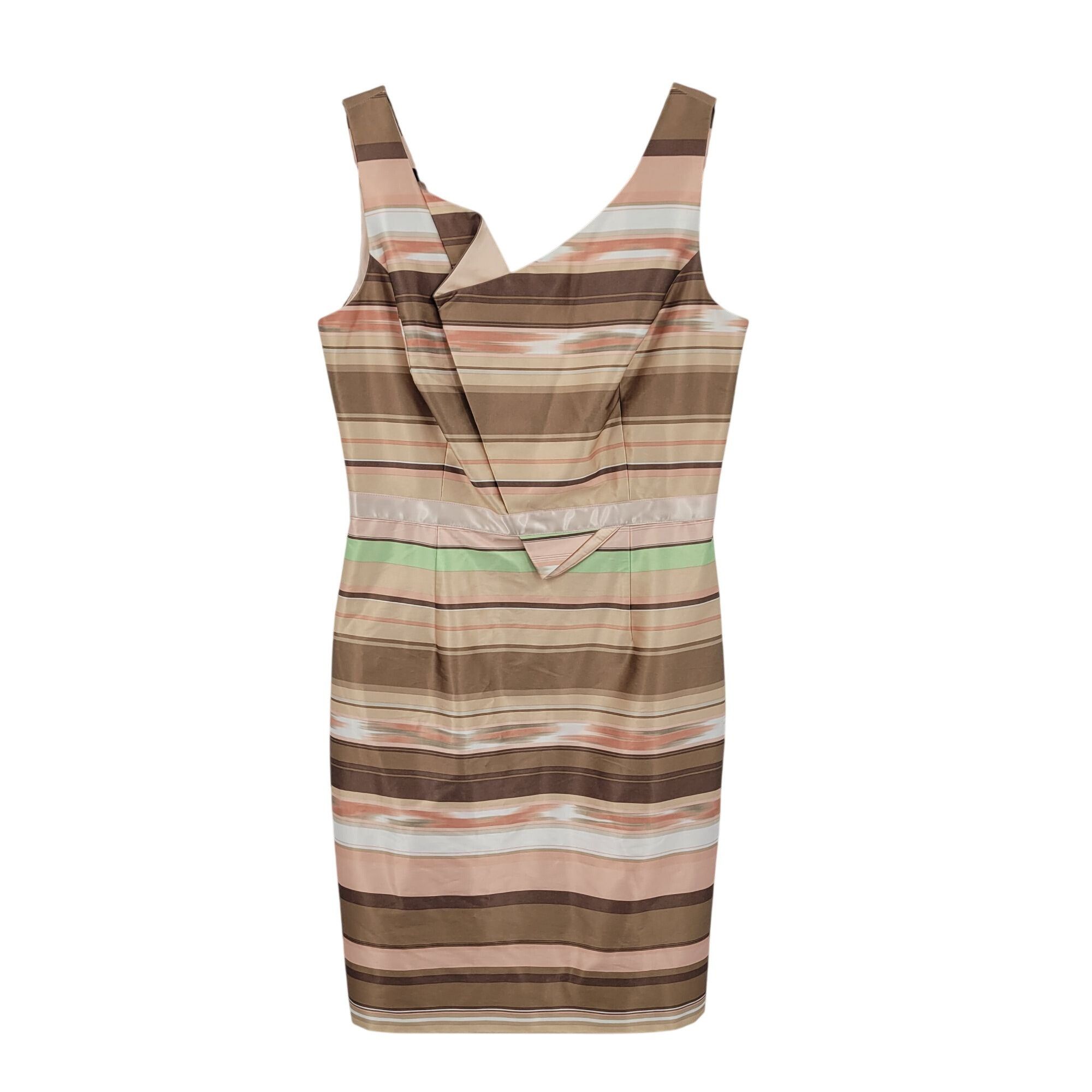 Other Womens Satin Nasopalatine Pastel Striped Sleeveless Sheath D Size M / US 6-8 / IT 42-44 - 10 Thumbnail