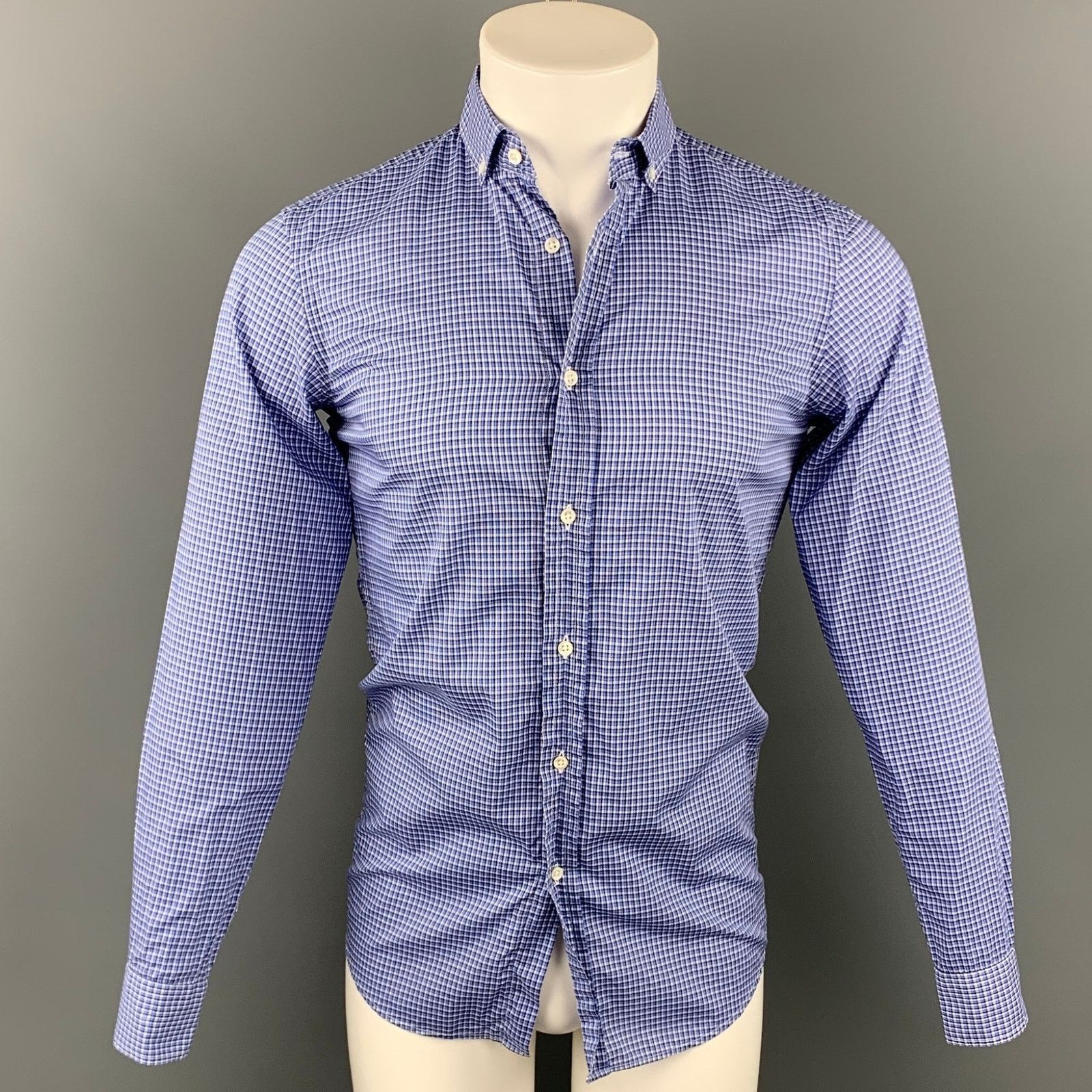 Ralph Lauren RALPH LAUREN Black Label S Blue Plaid Button Down L/S Shirt Size US S / EU 44-46 / 1 - 1 Thumbnail