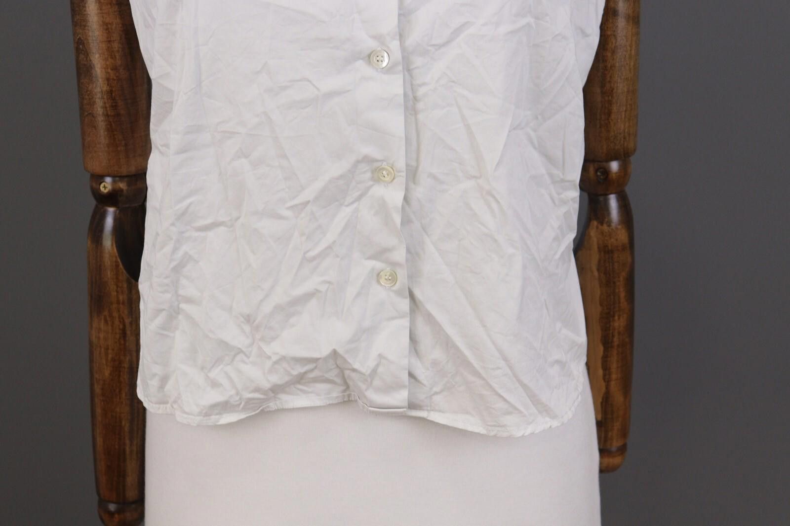 Barena Barena Mirano Venezia White Sleeveless Basic Shirt Top Sz 44 Size M / US 6-8 / IT 42-44 - 3 Thumbnail