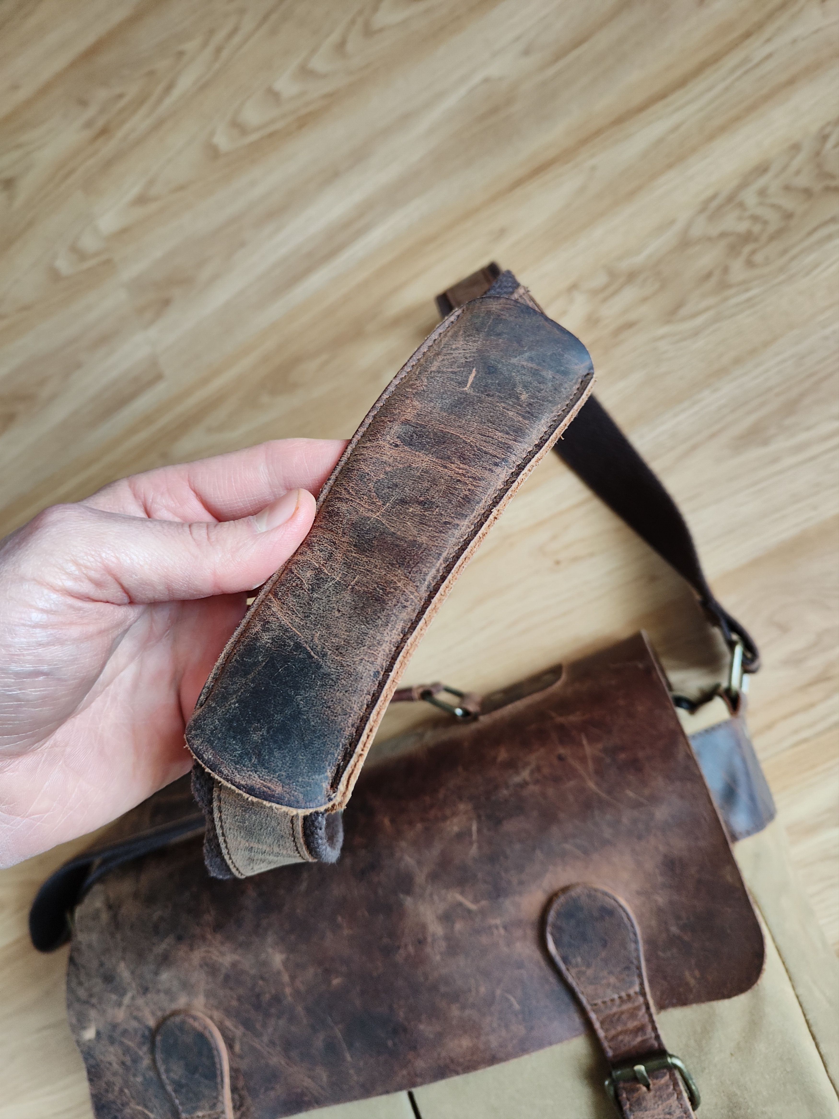 Handmade Scaramanga Leather Bag Briefcase Bag Shoulder Bag Organizer Size ONE SIZE - 7 Thumbnail