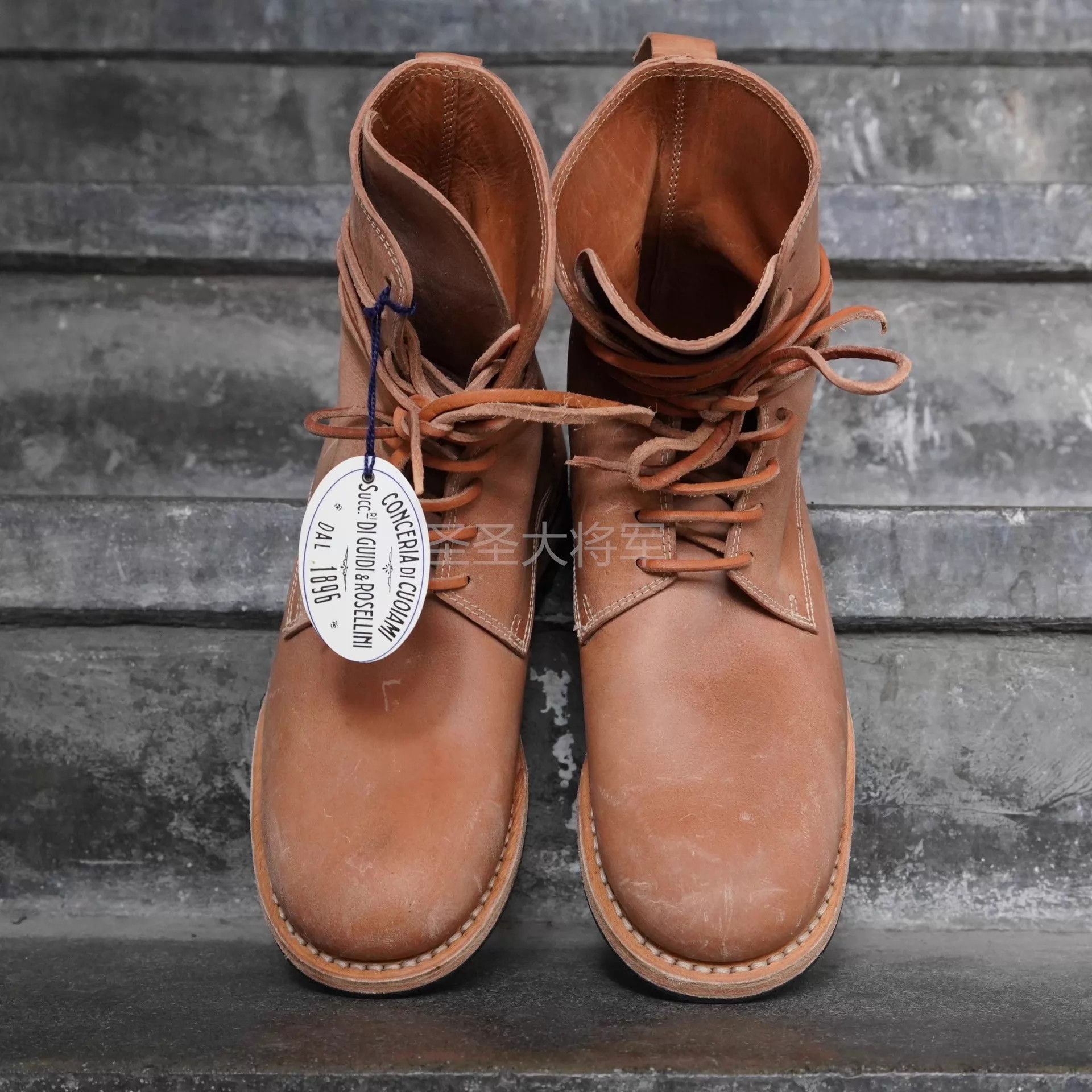 Guidi Guidi Rosellini Vtg Veg Tan Leather Boots Sz 37+38 Size US 6.5 / IT 36.5 - 5 Thumbnail