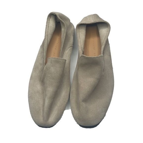 Zara Zara Trafaluc Natural Beige Suede Leather Slip-On Loafers Size US 7 / IT 37 - 2 Thumbnail