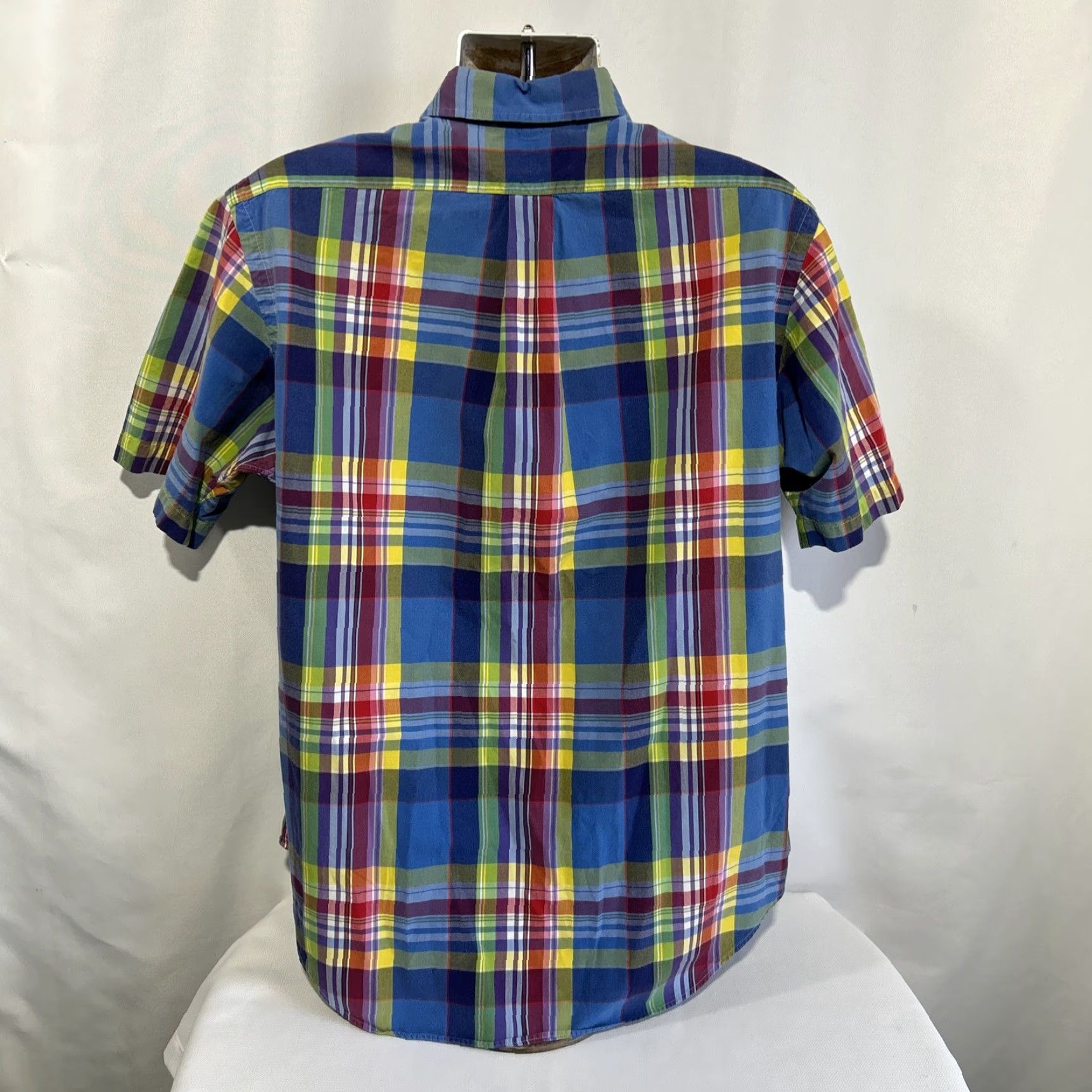 Polo Ralph Lauren Polo Ralph Lauren Plaid Oxford Madras Button Down Shirt L Multi Men Classic Fit Short Sleeve Size US L / EU 52-54 / 3 - 3 Thumbnail