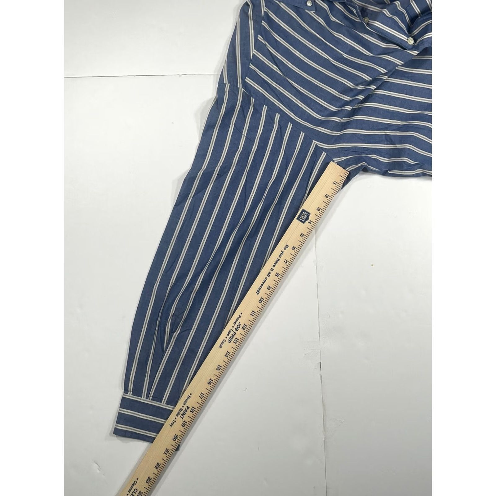 Vintage Christopher Hayes Mens M Blue White Striped Long Sleeve Flannel Button Front Shirt Size US M / EU 48-50 / 2 - 7 Thumbnail