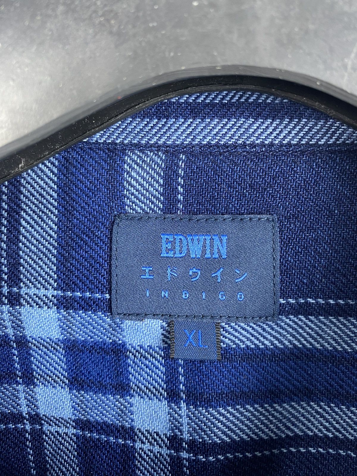 Edwin Edwin Merge Indigo Shirt Plaid Button Up Men size XL Size US XL / EU 56 / 4 - 3 Thumbnail