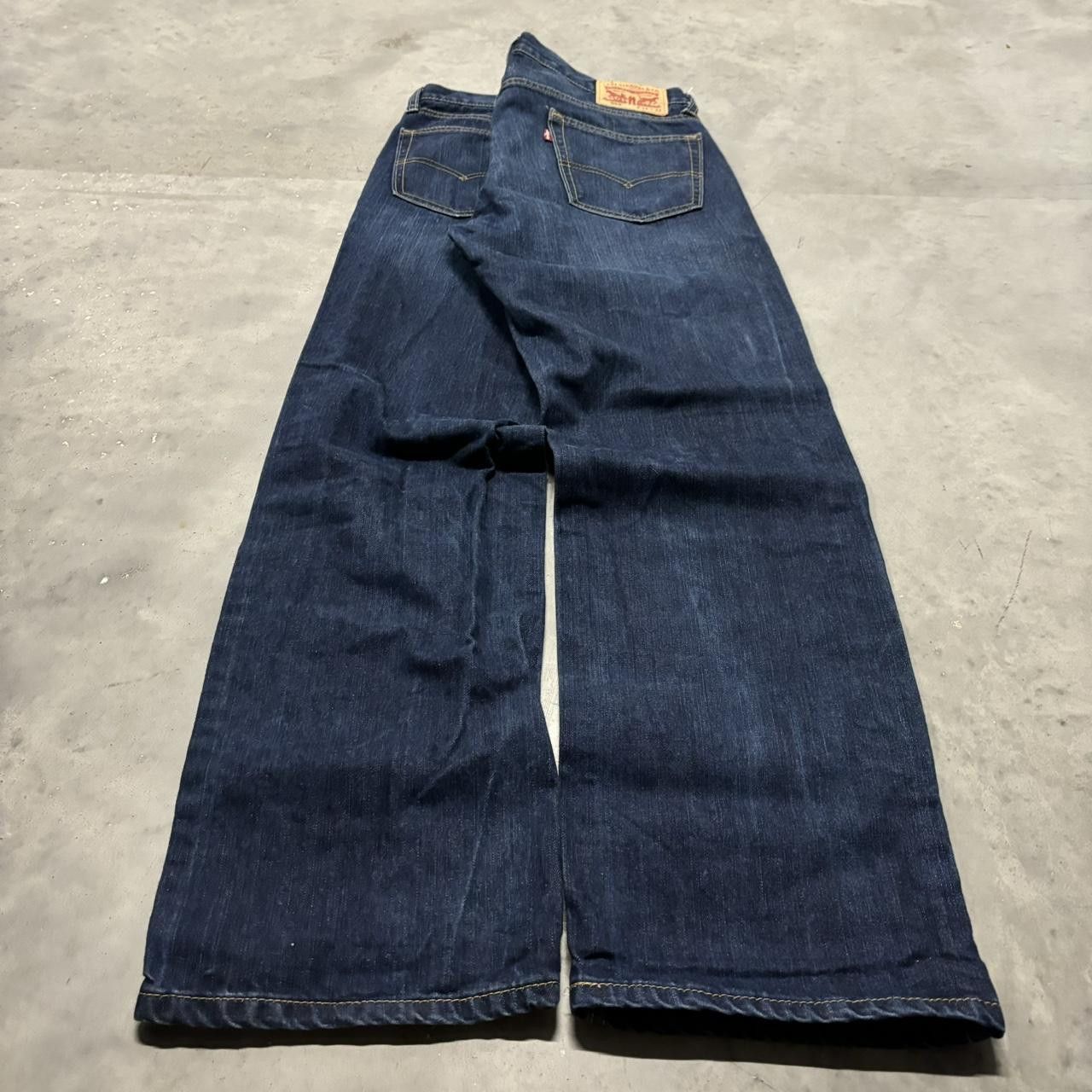 Levi's × Vintage Crazy Vintage Y2K/2000s Baggy Dark Wash Levi’s Grunge Denim Jeans! Size US 34 / EU 50 - 4 Thumbnail