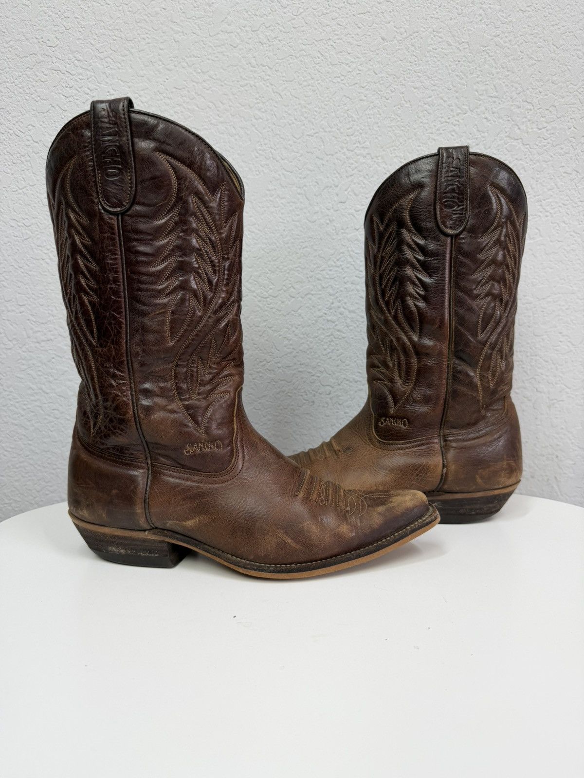 Sancho Boots Vintage AS 98 Guidi Style Cowboy High Leather Biker Boots Size US 7.5 / EU 40-41 - 1 Thumbnail