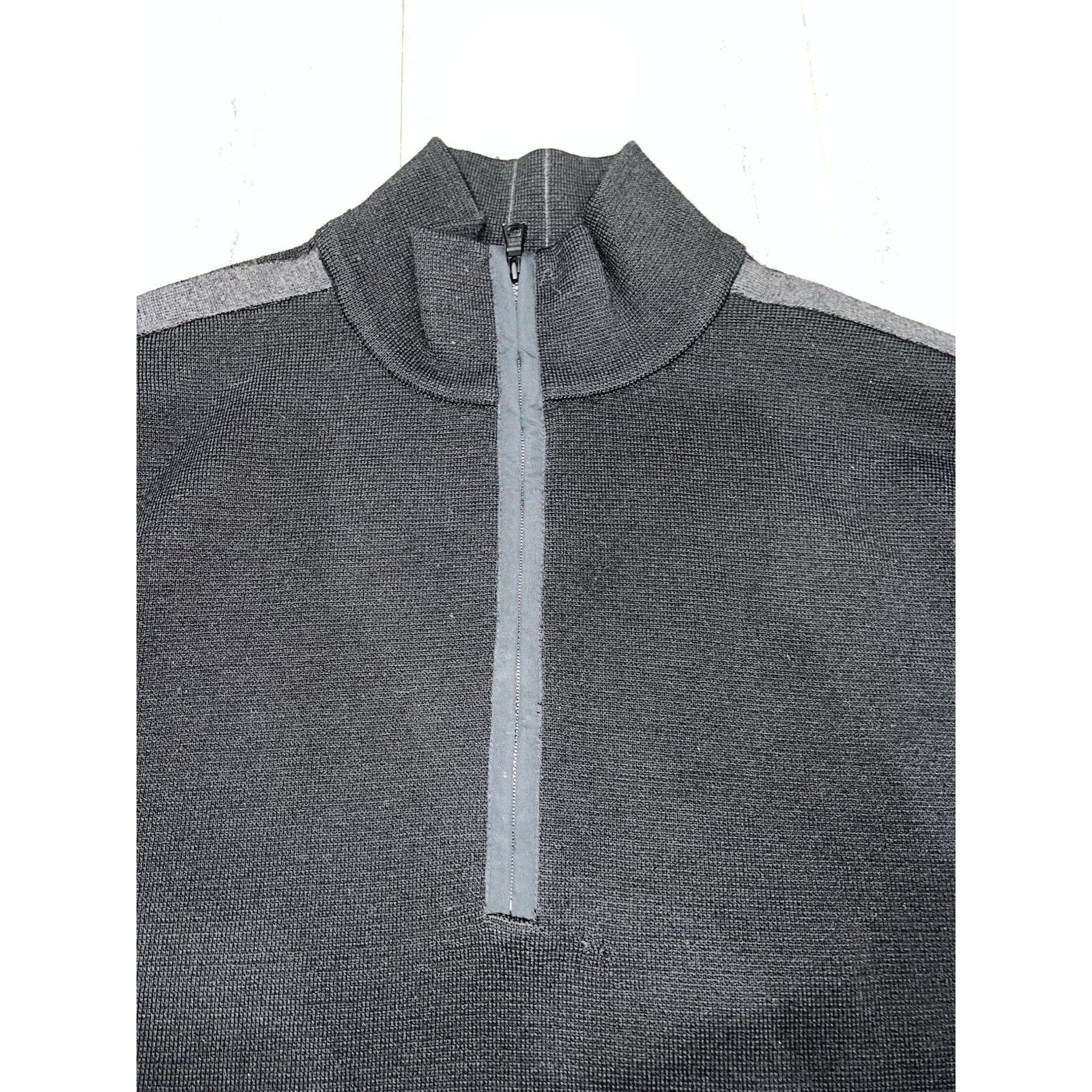Banana Republic Banana Republic Sweater 1/4 Zip Black 100% Wool XL A003186 Size US XL / EU 56 / 4 - 10 Thumbnail