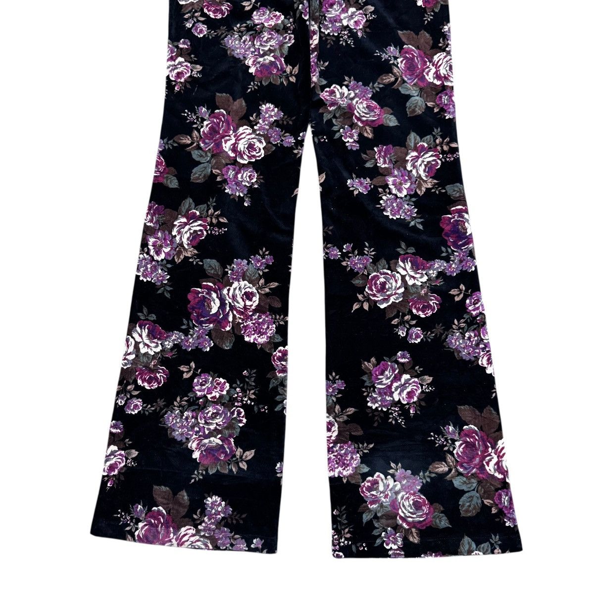 Tornado Mart Tornado Mart Velvet Floral Flare Pants Size 30" / US 8 / IT 44 - 12 Thumbnail