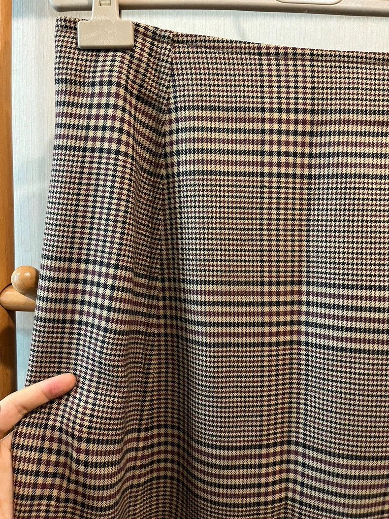 Loro Piana LORO PIANA Thousand-bird checkered wool skirt Size 27" / US 4 / IT 40 - 2 Thumbnail