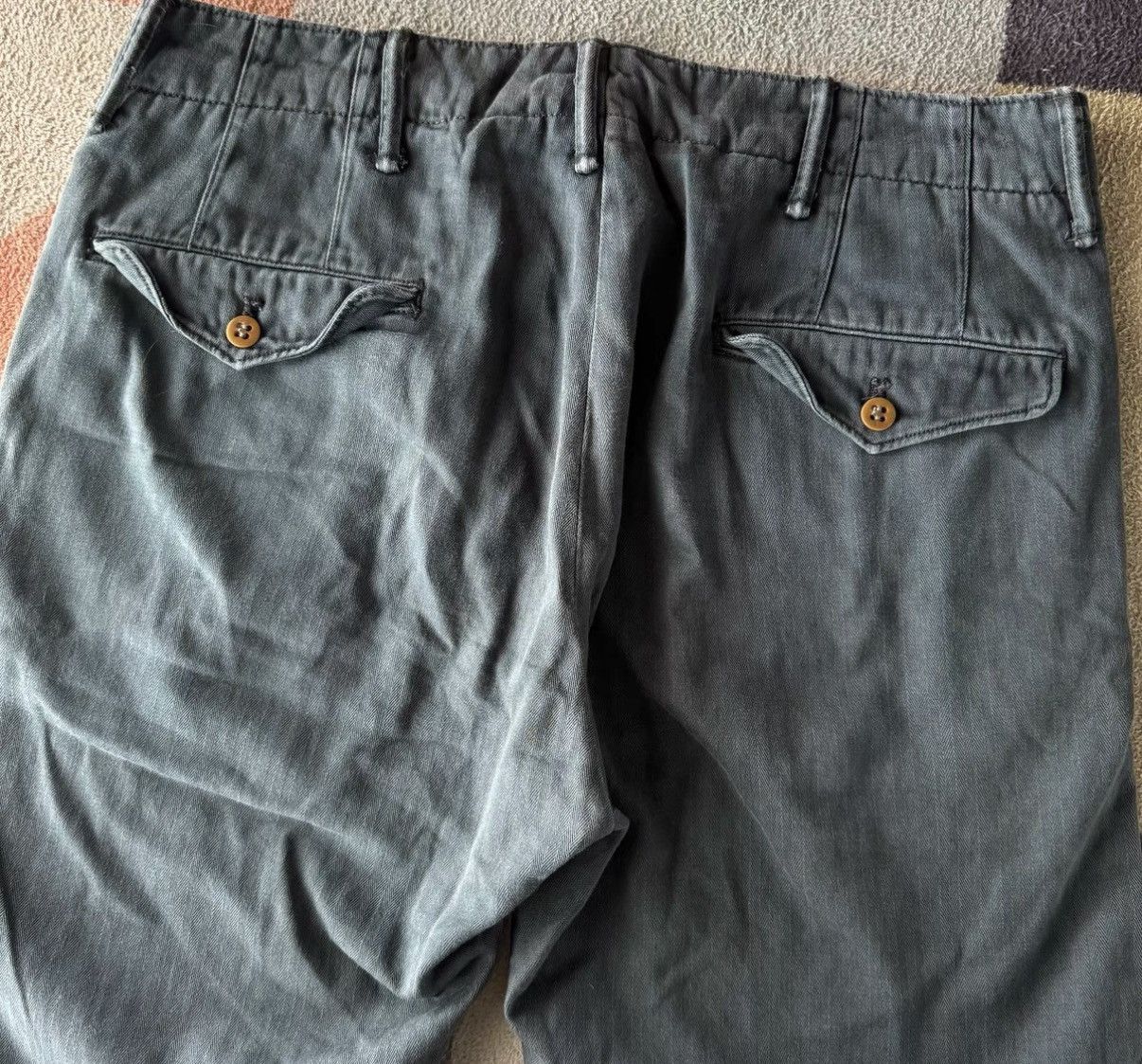 RRL Ralph Lauren RRL Ralph Lauren Double RL Herringbone Officer Pants K22 Size US 31 - 8 Thumbnail