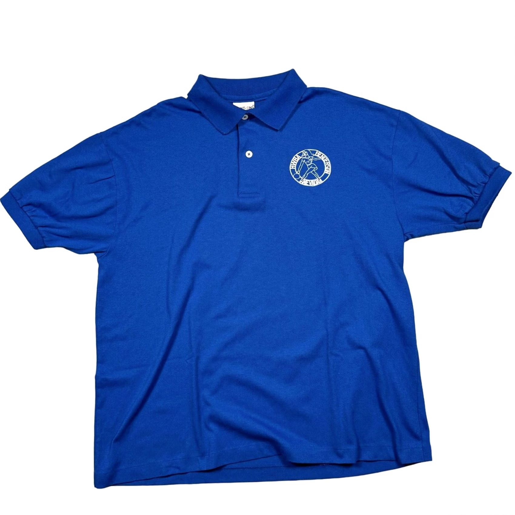 NBA VINTAGE Polo Shirt Mens L Blue 90s Sports WNBA Short Sleeve Cotton Size 36" / US 14 / IT 50 - 4 Thumbnail