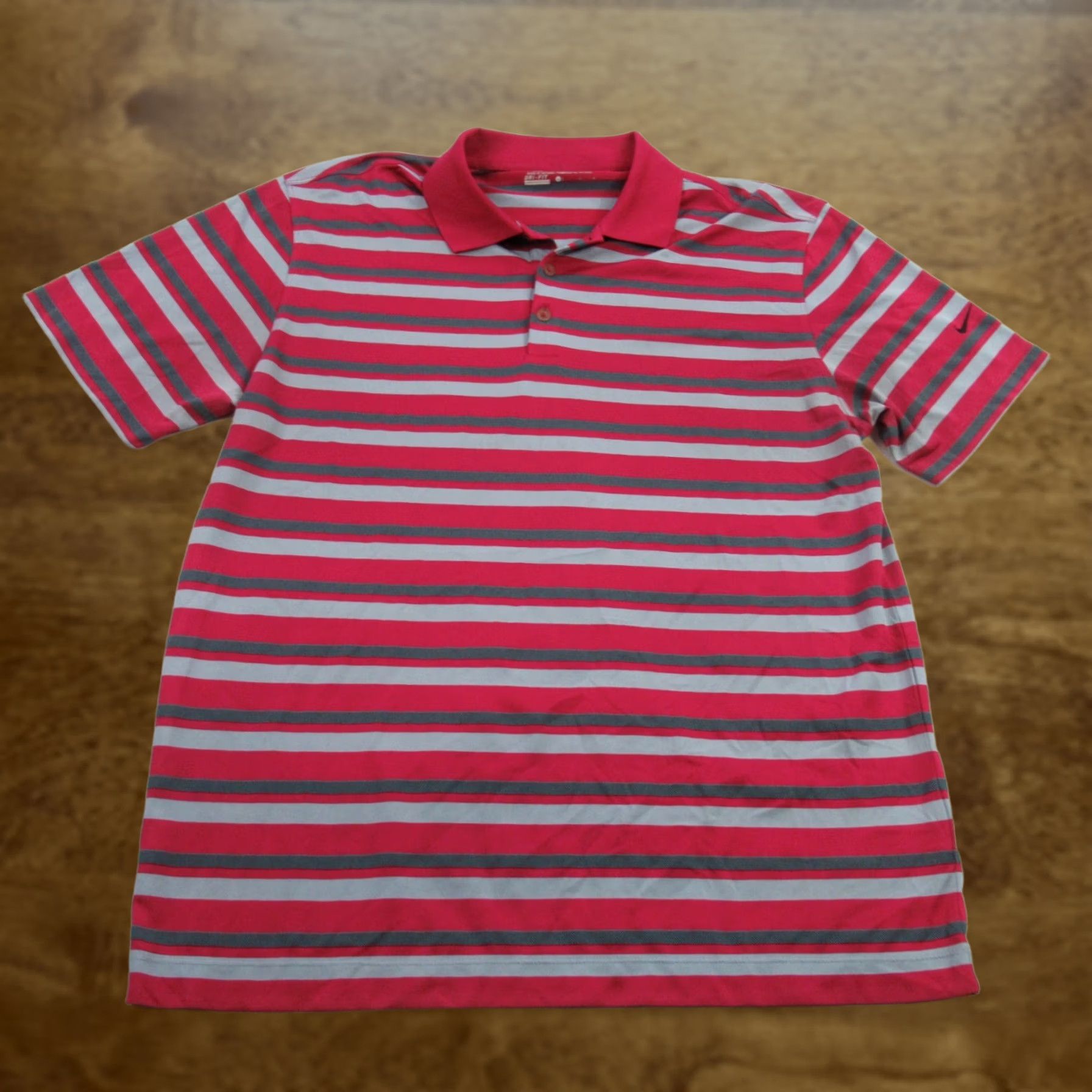Nike Nike Shirt Mens Large Short Sleeve Golf Lightweight Dri-FIT Stripes Outdoors Tour Polo Size US L / EU 52-54 / 3 - 1 Thumbnail