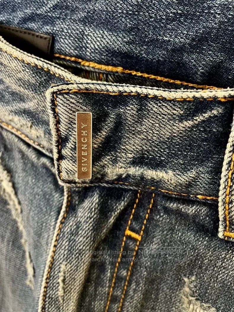 Givenchy Givenchy Blue Hole Zipper Casual Denim Pants Size US 30 / EU 46 - 3 Thumbnail