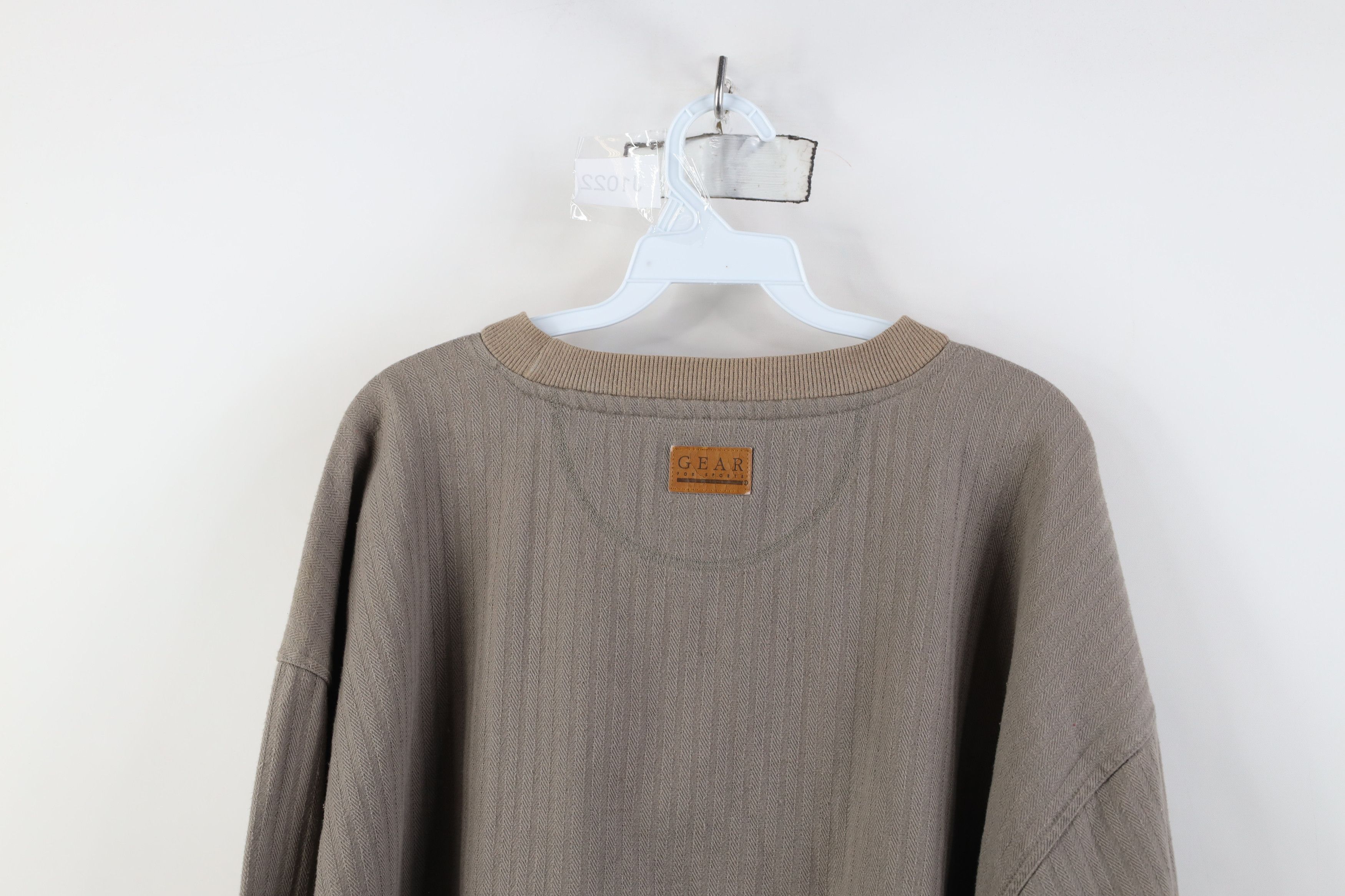 Vintage Vintage 90s Streetwear City Michigan Ribbed Sweatshirt Size US XL / EU 56 / 4 - 12 Thumbnail