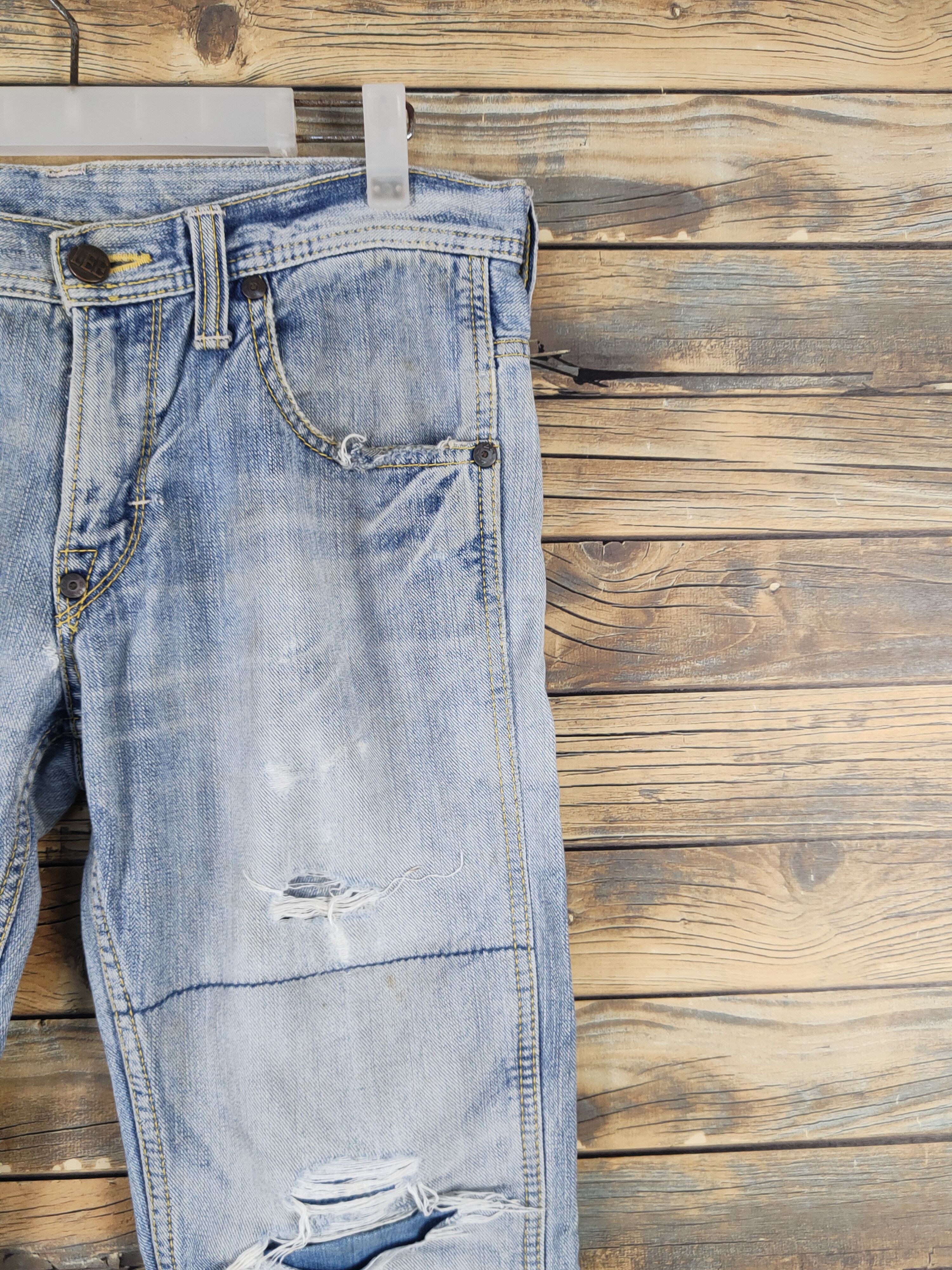 Lee Lee vintage Blue Distressed Ripped denim Jeans #W1706 Size US 32 / EU 48 - 5 Thumbnail