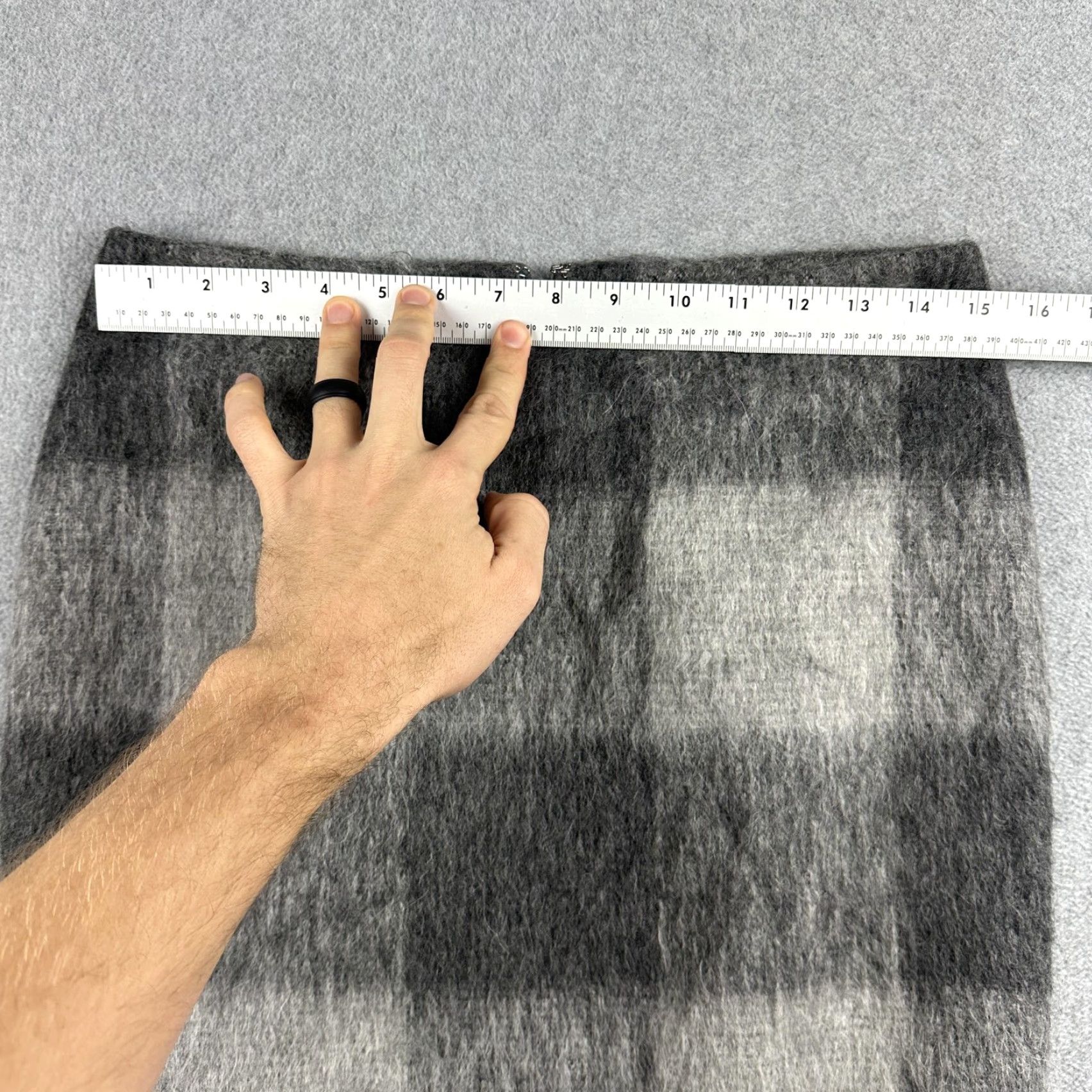 Talbots Talbots Skirt Womens 4 Gray Plaid Wool Alpaca Blend Pencil Lined Career Office Size 27" / US 4 / IT 40 - 4 Thumbnail