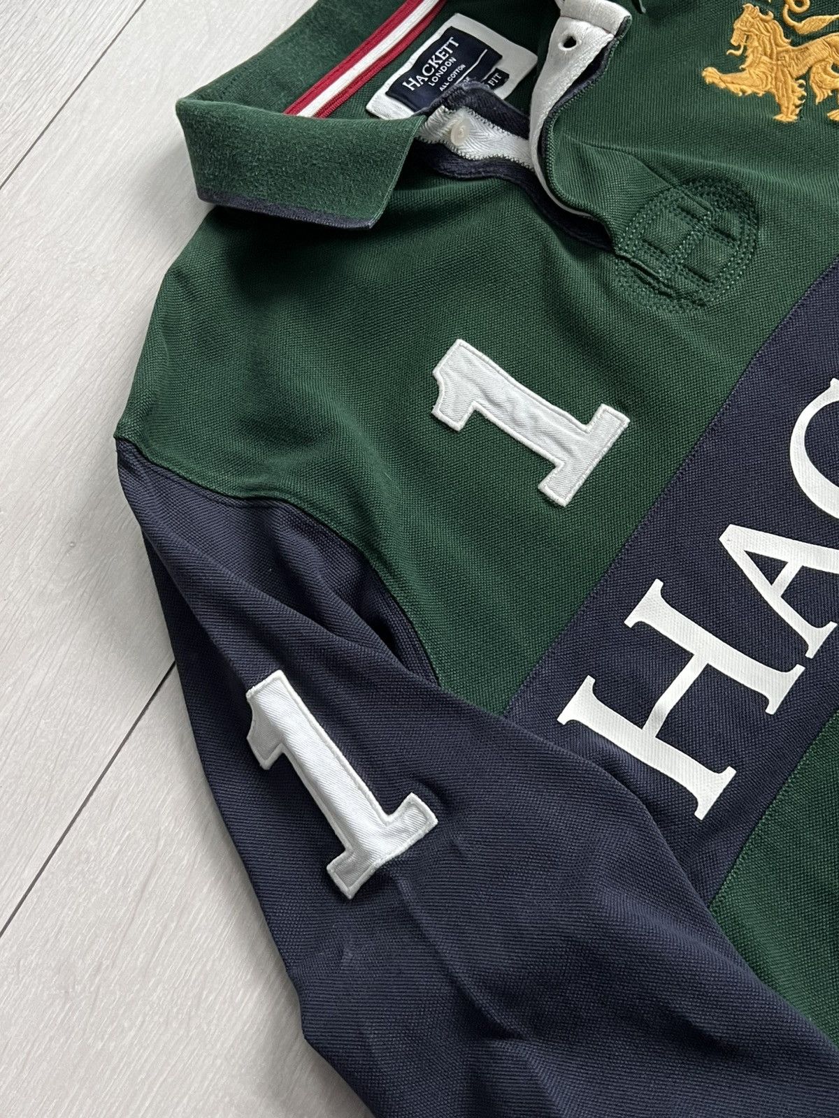 Hackett Hackett Polo Longsleeve Rugby Shirt Size US L / EU 52-54 / 3 - 9 Thumbnail