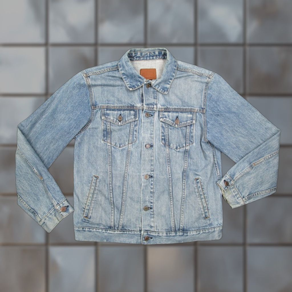 Gap GAP Denim Jacket Mens Large Blue Button Up Trucker Workwear Size US L / EU 52-54 / 3 - 1 Thumbnail