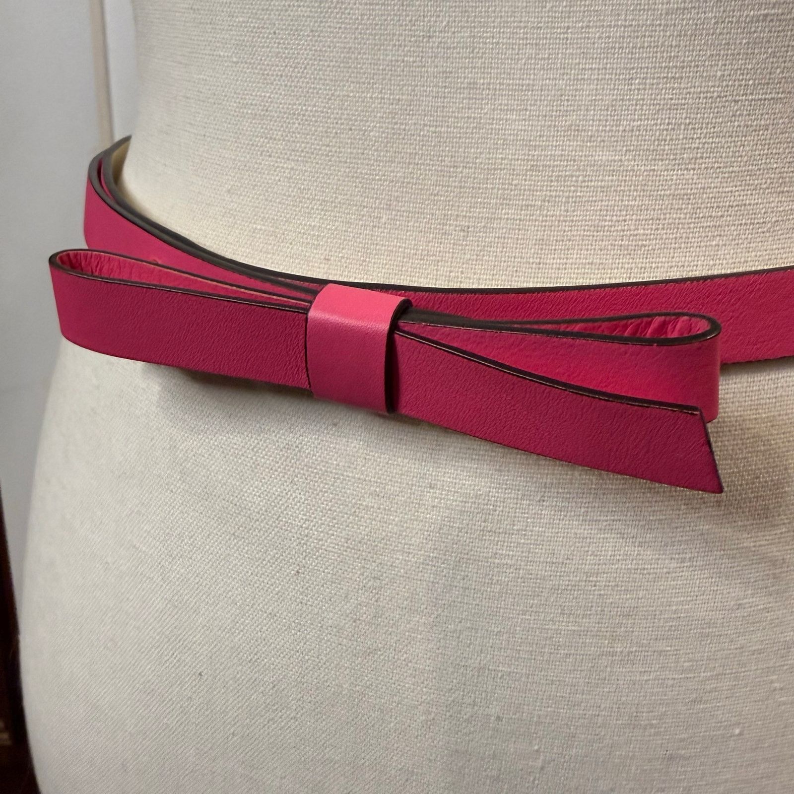 Kate Spade Kate Spade Women’s Hot Pink Leather Bow Belt Size L Size ONE SIZE - 2 Thumbnail