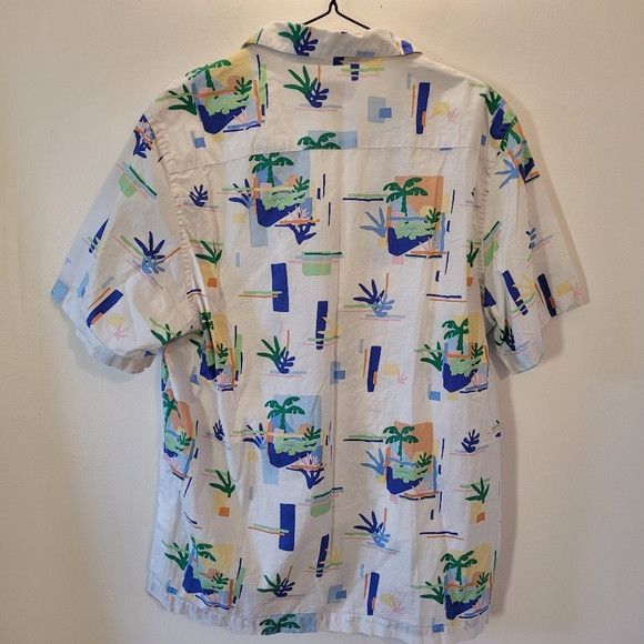Lacoste Lacoste Men's Print Cotton Voile Hawaiian Shirt - Size L Size US L / EU 52-54 / 3 - 3 Thumbnail