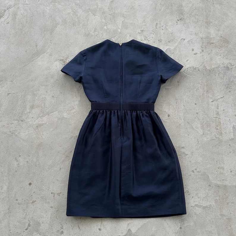 Burberry Burberry London Women's Navy Blue Short Sleeve Dress EU S Size S / US 4 / IT 40 - 5 Thumbnail