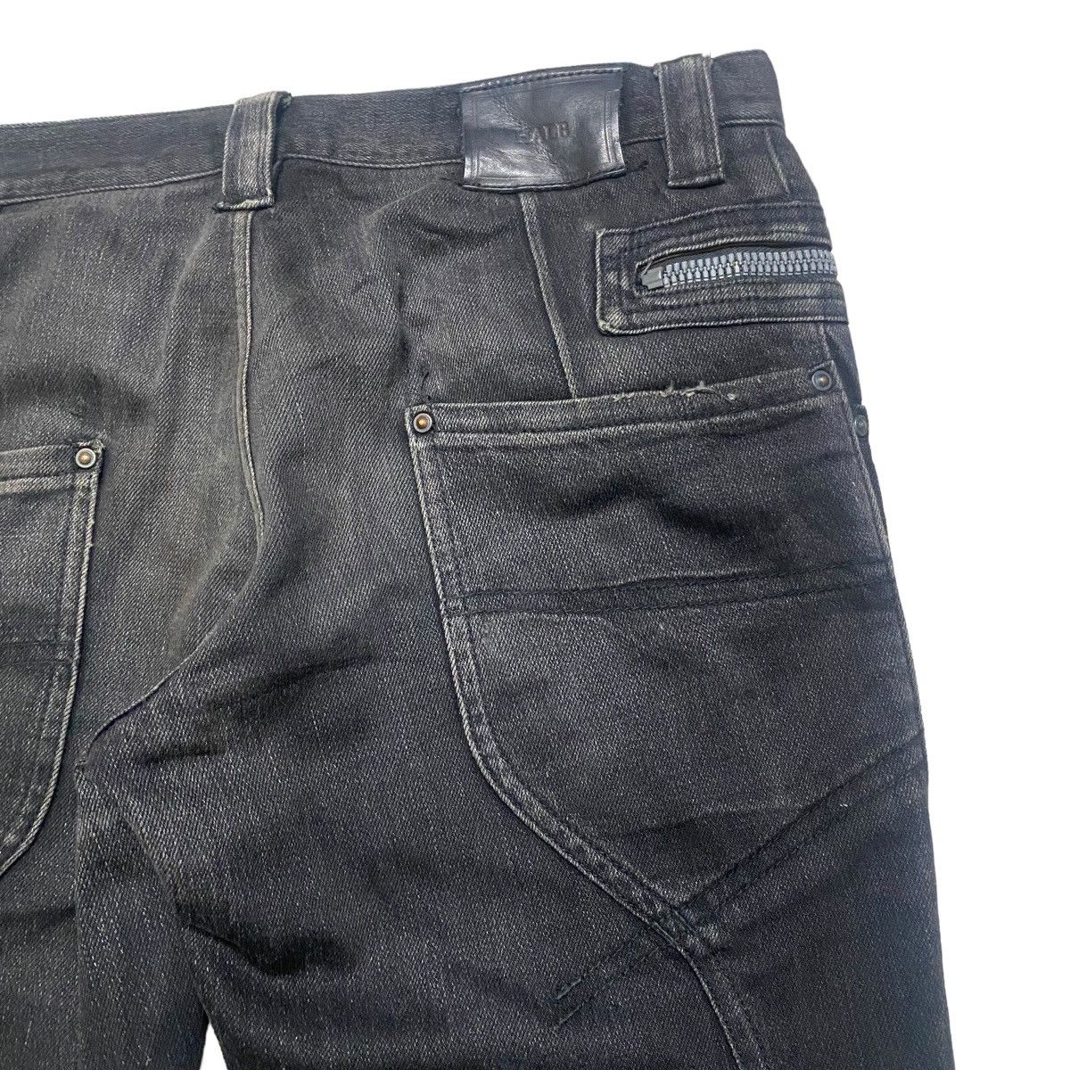 Japanese Brand HALB Black Assymetrical Denim Jeans Size US 30 / EU 46 - 12 Thumbnail
