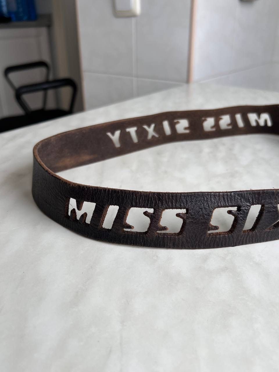 Miss Sixty Y2K Vintage Miss Sixty Logo Belt Leather Streetwear Opium Size ONE SIZE - 3 Thumbnail