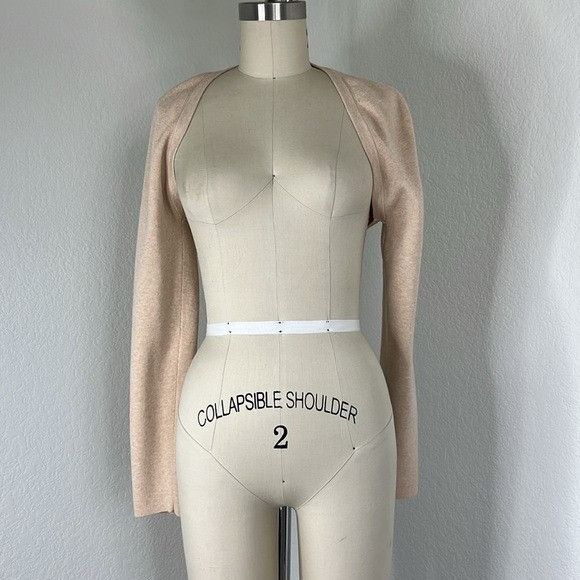 Alice + Olivia Alice + Olivia Classics Jeremy Cream Knit Long Sleeve Open F Size L / US 10 / IT 46 - 2 Thumbnail