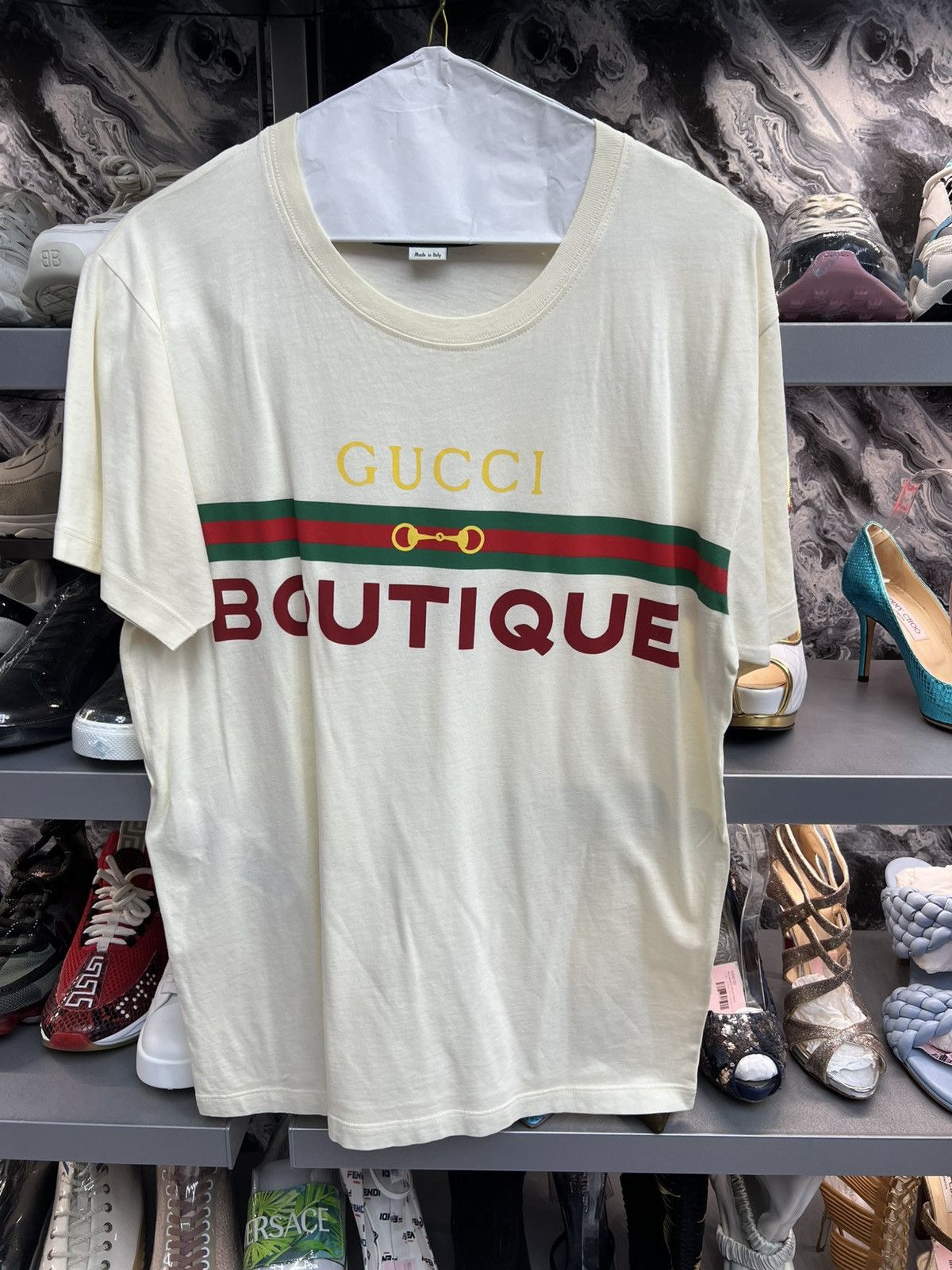 Gucci Gucci Beige Tee Shirt Size US XS / EU 42 / 0 - 1 Thumbnail