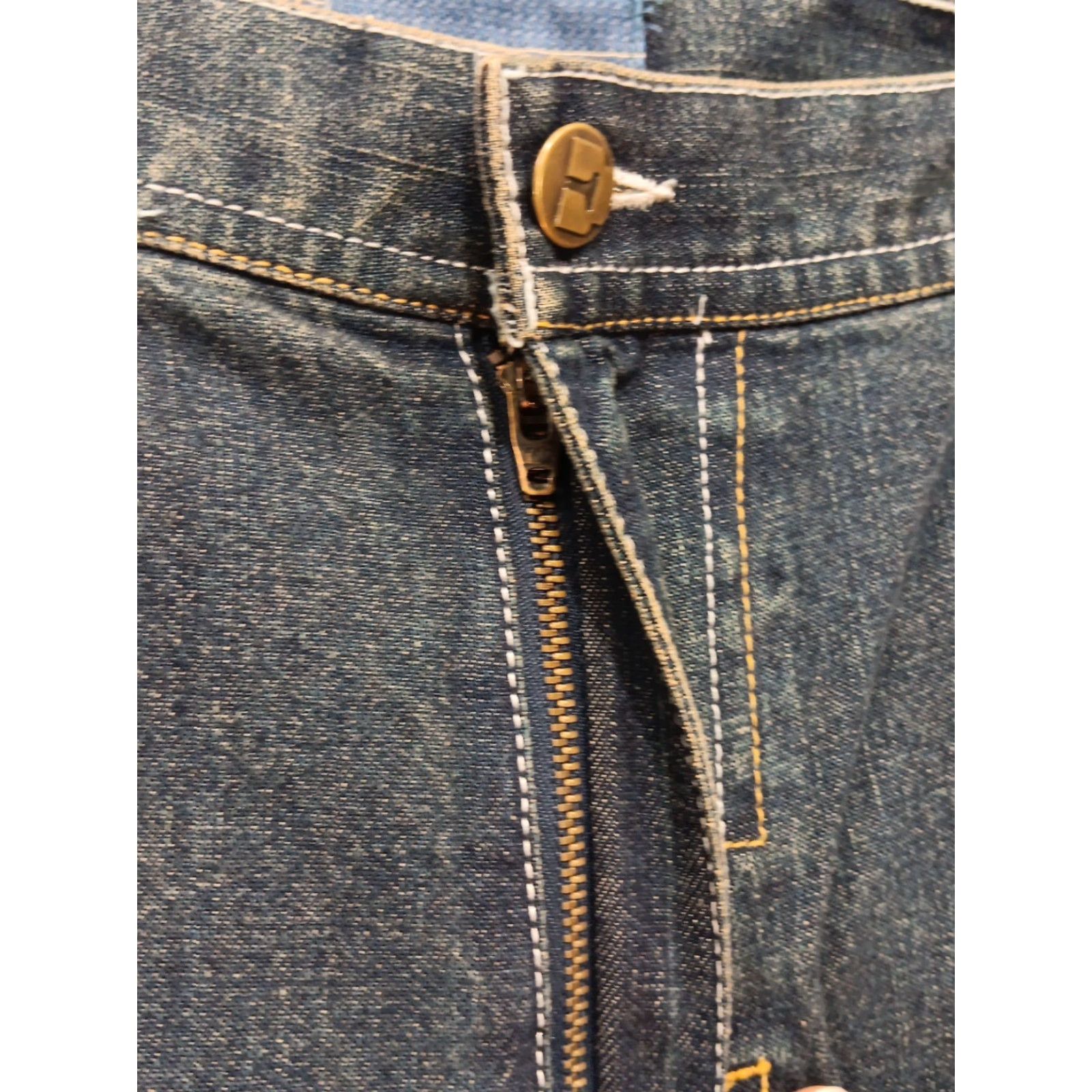 Etro VINTAGE Exsto Jeans 40"×34" Men Wide-Leg 90s Hip Hop Blue Denim 5-Pocket Regular Rise High Baggy Street Wear GUC Size US 40 / EU 56 - 6 Thumbnail