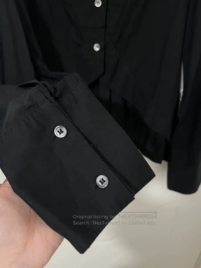 Ann Demeulemeester Ann Demeulemeester Cotton Shirt, Back Double Ribbon Design Size XS / US 0-2 / IT 36-38 - 3 Thumbnail