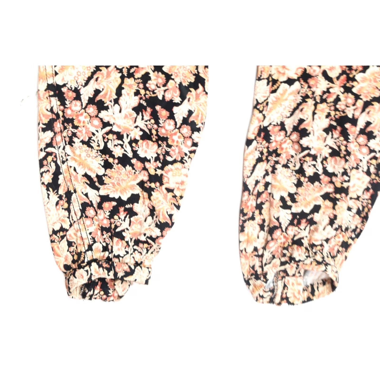 Anthropologie Anthropologie Diandra Multi Jogger Pants Womens 2 Beige Floral High Rise Pleated Size 26" / US 2 / IT 38 - 3 Thumbnail
