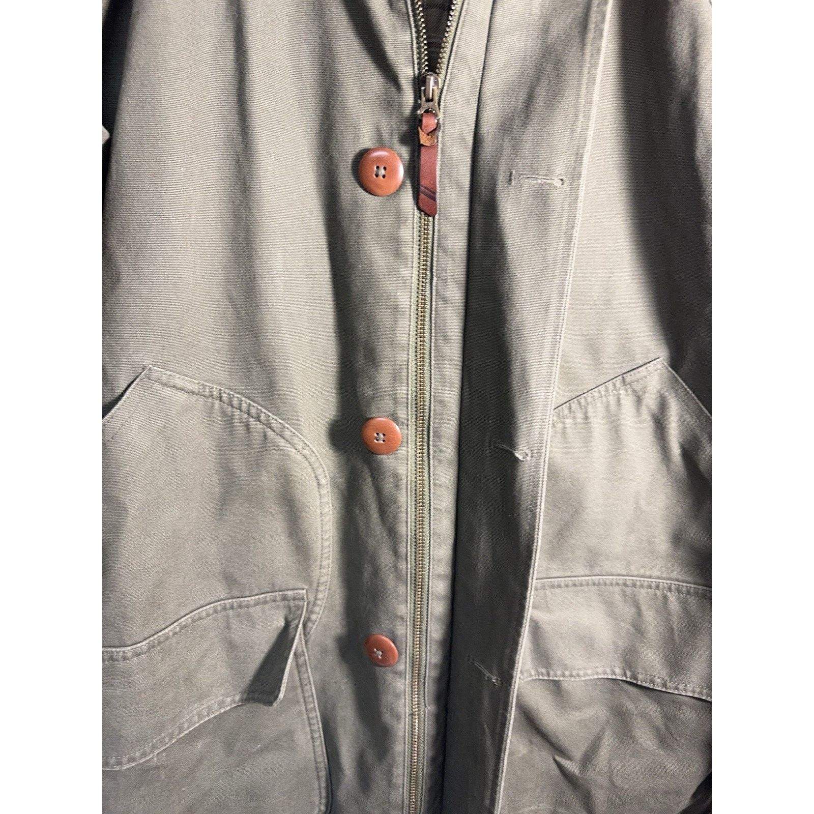 Lands' End Lands’ End Canvas Barn Jacket Plaid Lined Corduroy Collar Size US L / EU 52-54 / 3 - 2 Thumbnail