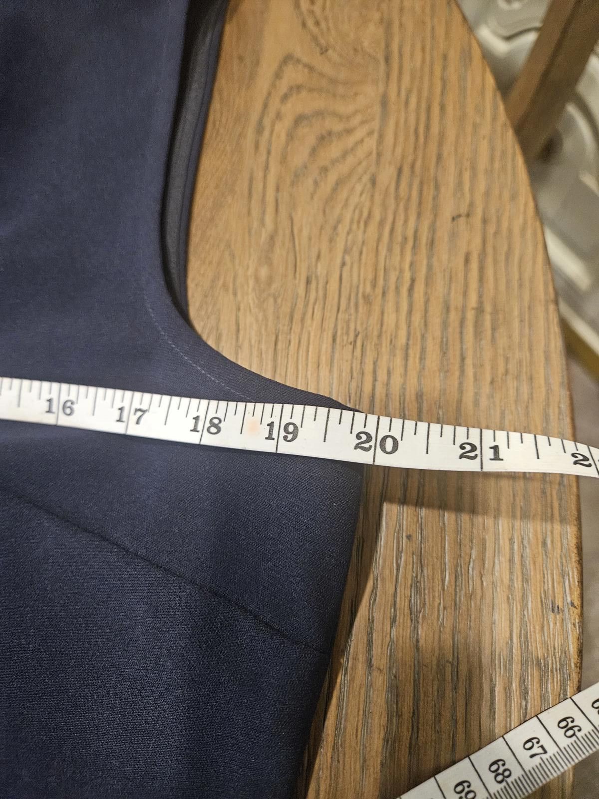 Designer Doncaster Chic Sleeveless Navy Dress with Hidden Buttons #34 Size L / US 10 / IT 46 - 5 Thumbnail