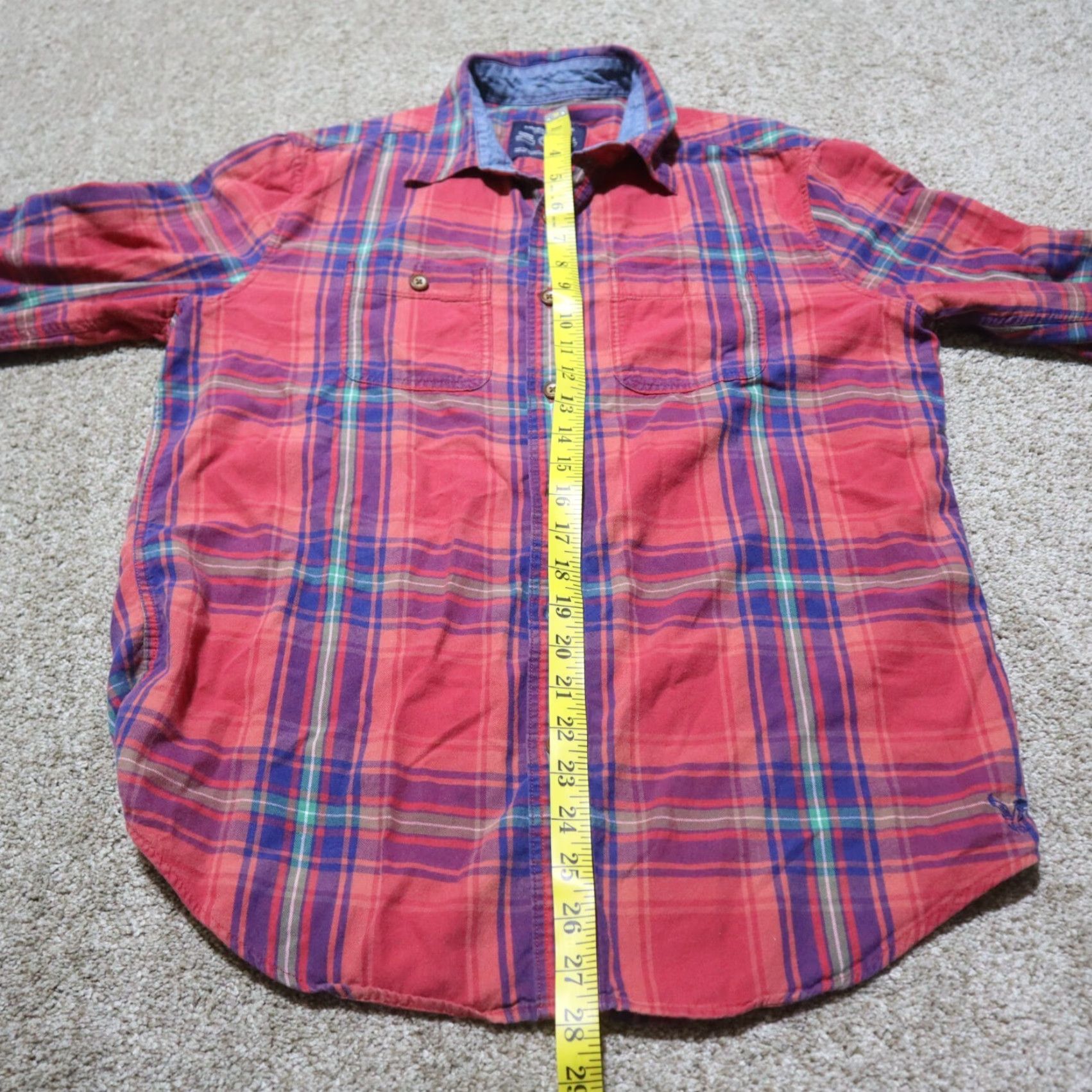 American Eagle Outfitters VINTAGE American Eagle Outfitters Button-Up Shirt Mens M Plaid Red Blue 90s Concert Style Size US M / EU 48-50 / 2 - 6 Thumbnail