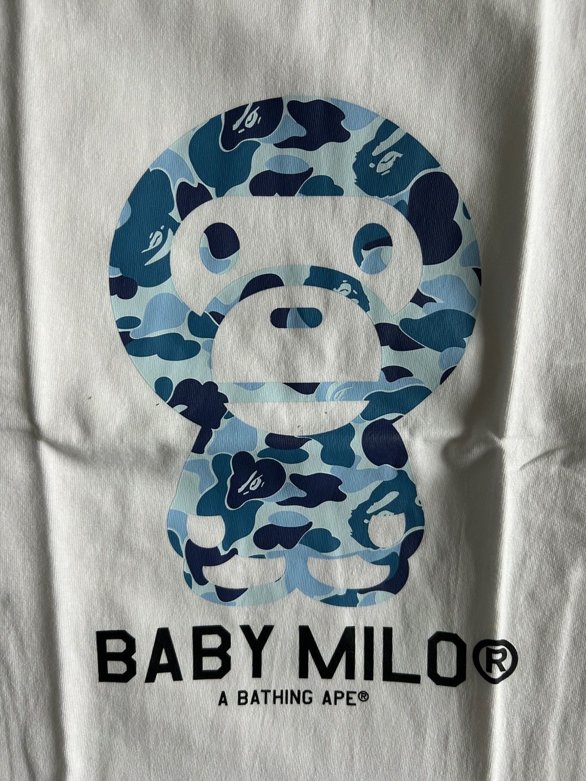 Bape Bape White ABC Camo Baby Milo Tee White Blue Size US L / EU 52-54 / 3 - 3 Thumbnail