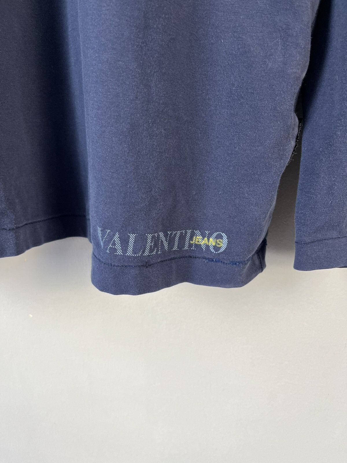 Valentino × Vintage Valentino Jeans Vintage Y2K Cotton 1/4 Zip Sweatshirt Italy Size US L / EU 52-54 / 3 - 5 Thumbnail