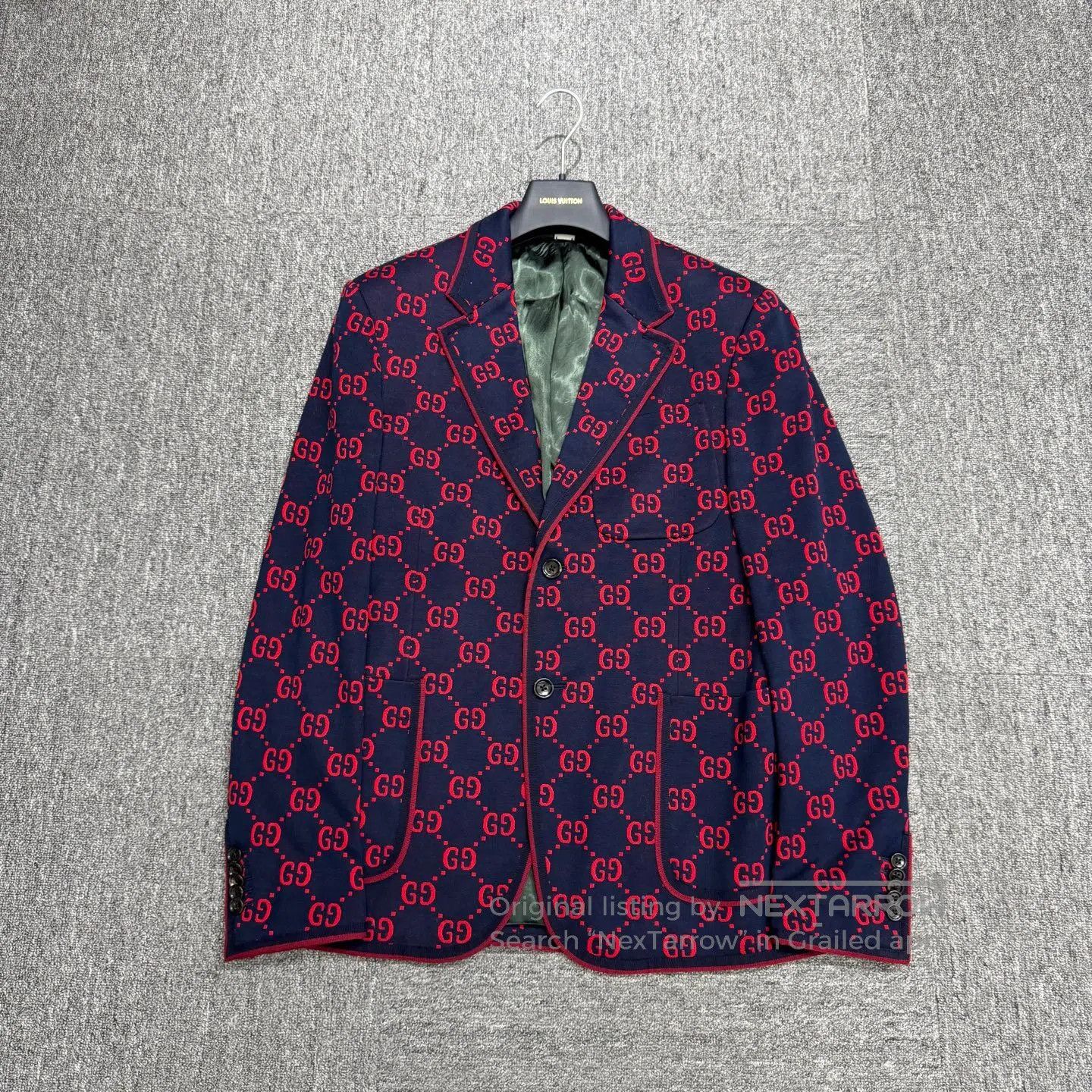Gucci Guicci Double-G full-print suit jacket| Size 50R - 1 Thumbnail