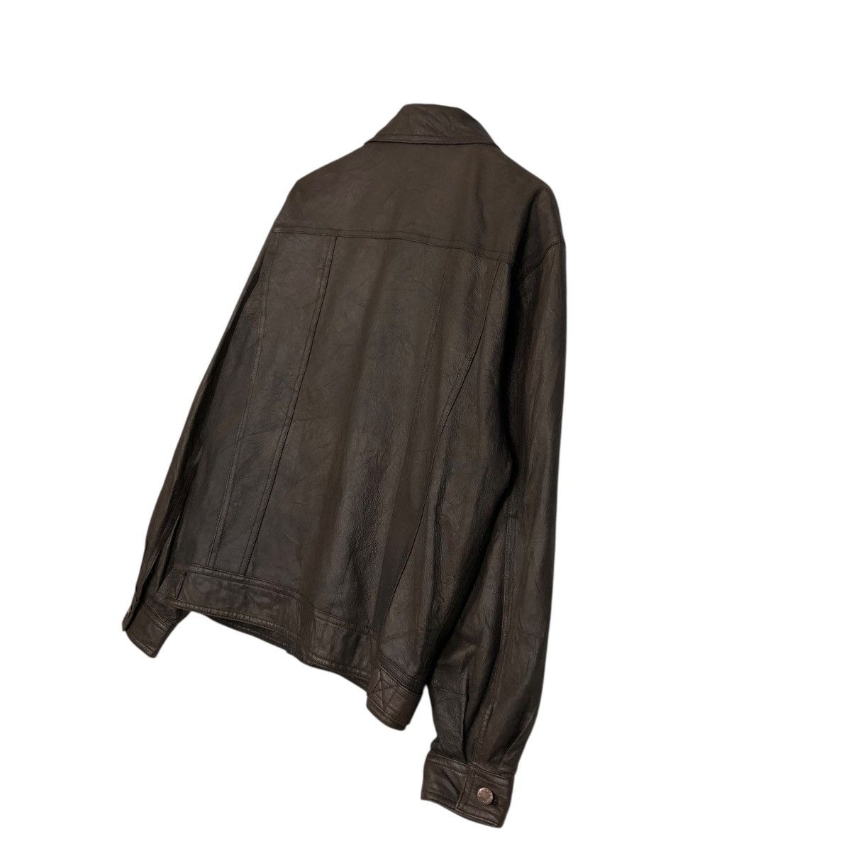 Japanese Brand 🔥VINTAGE BIKER LEATHER JACKET ALL THE WAY ISSEY MIYAKE Size US L / EU 52-54 / 3 - 12 Thumbnail