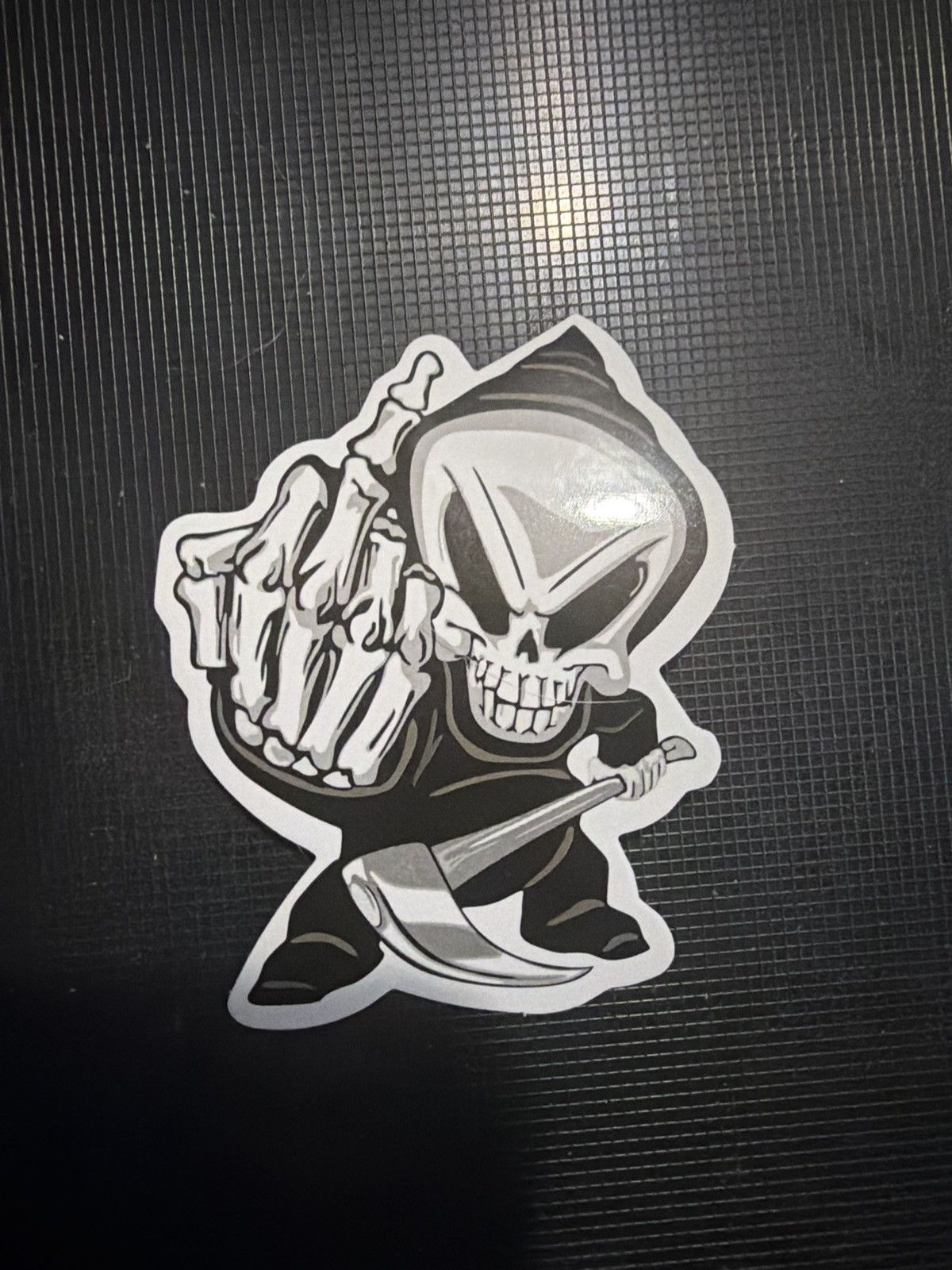 Hypebeast Grim Reaper Middle Finger Sticker Size ONE SIZE - 1 Thumbnail